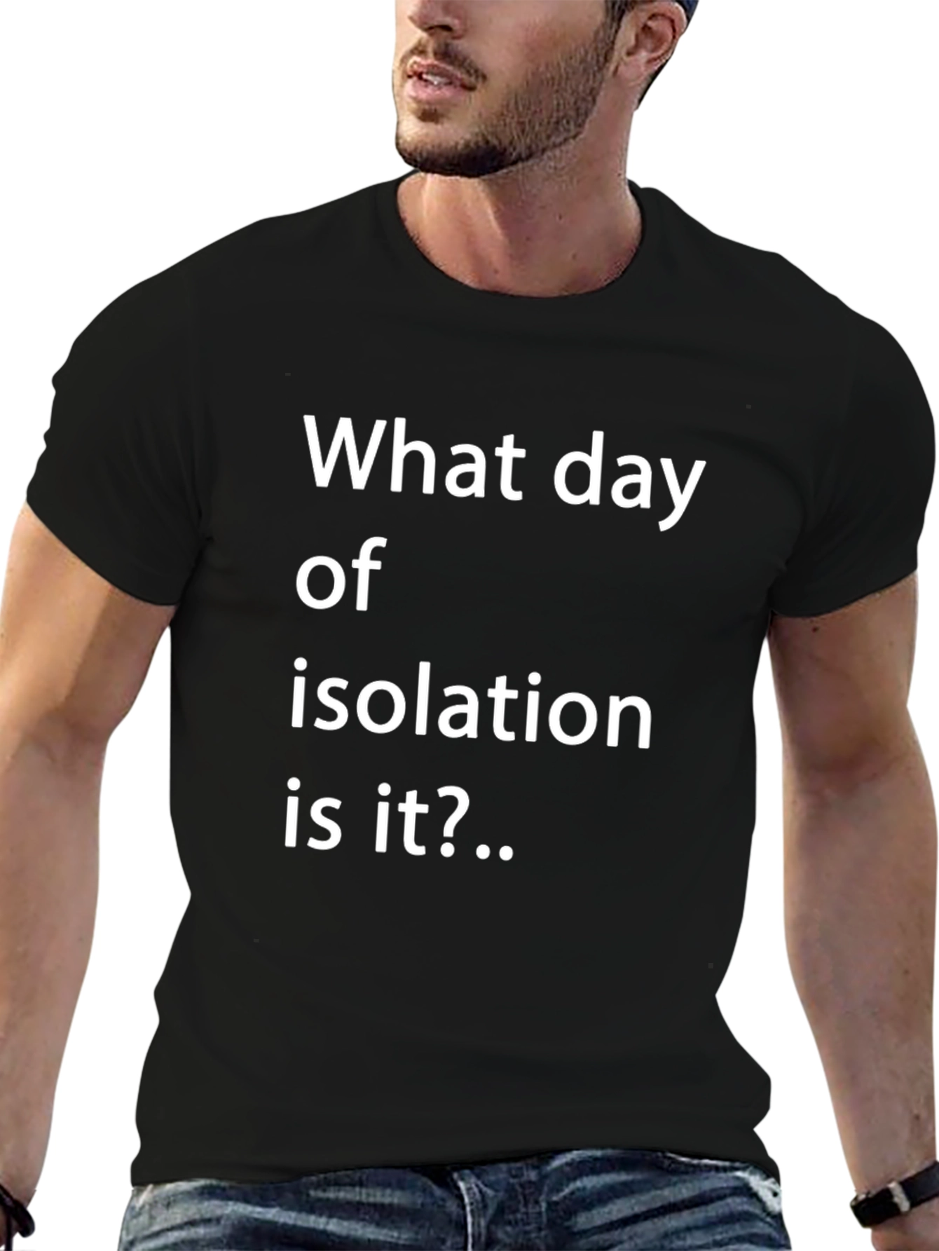 Black Isolation Day T-Shirt - Funny Quarantine Tee view 6