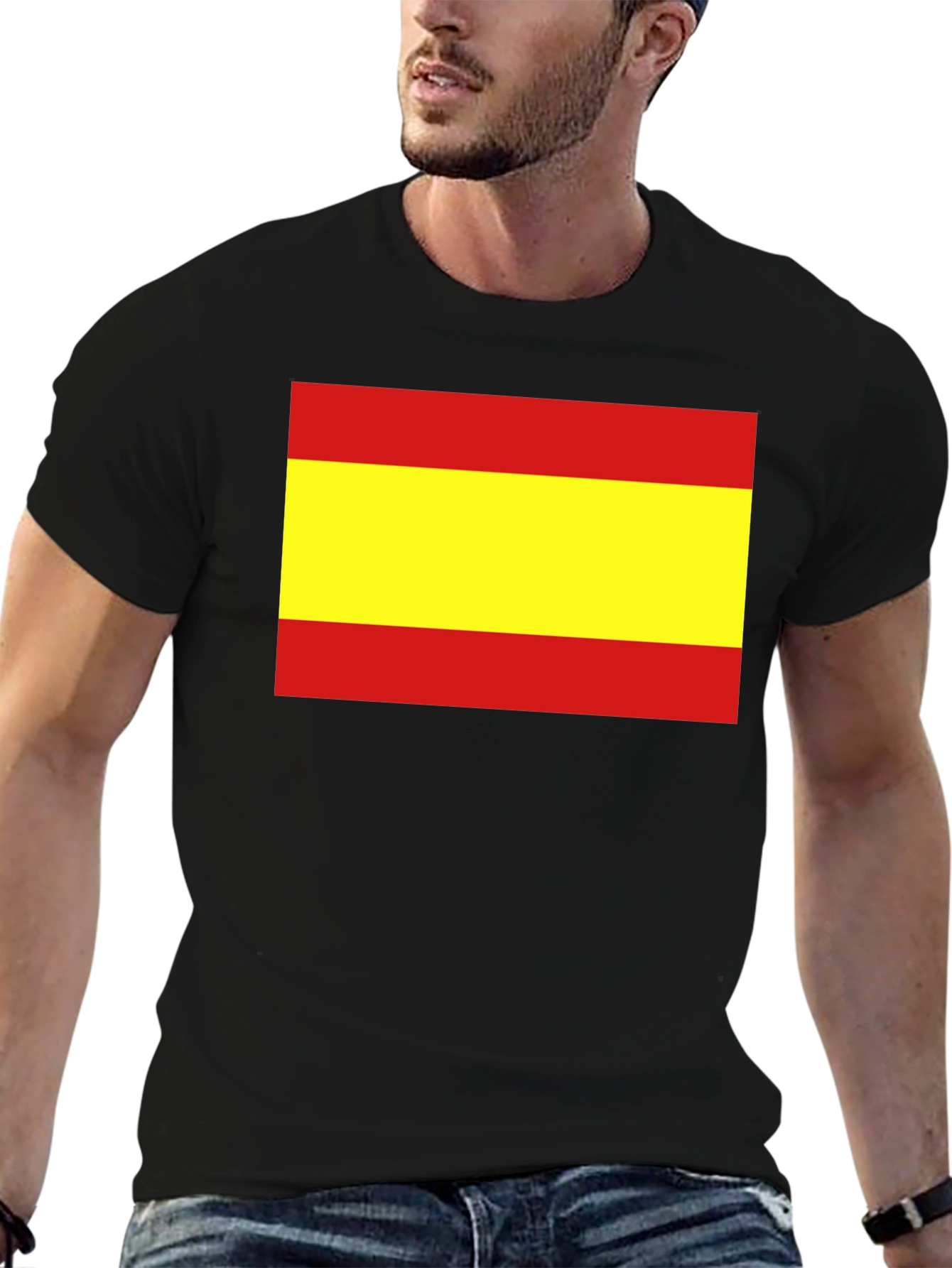 Black Spain Flag T-Shirt - Show Your Support! view 6