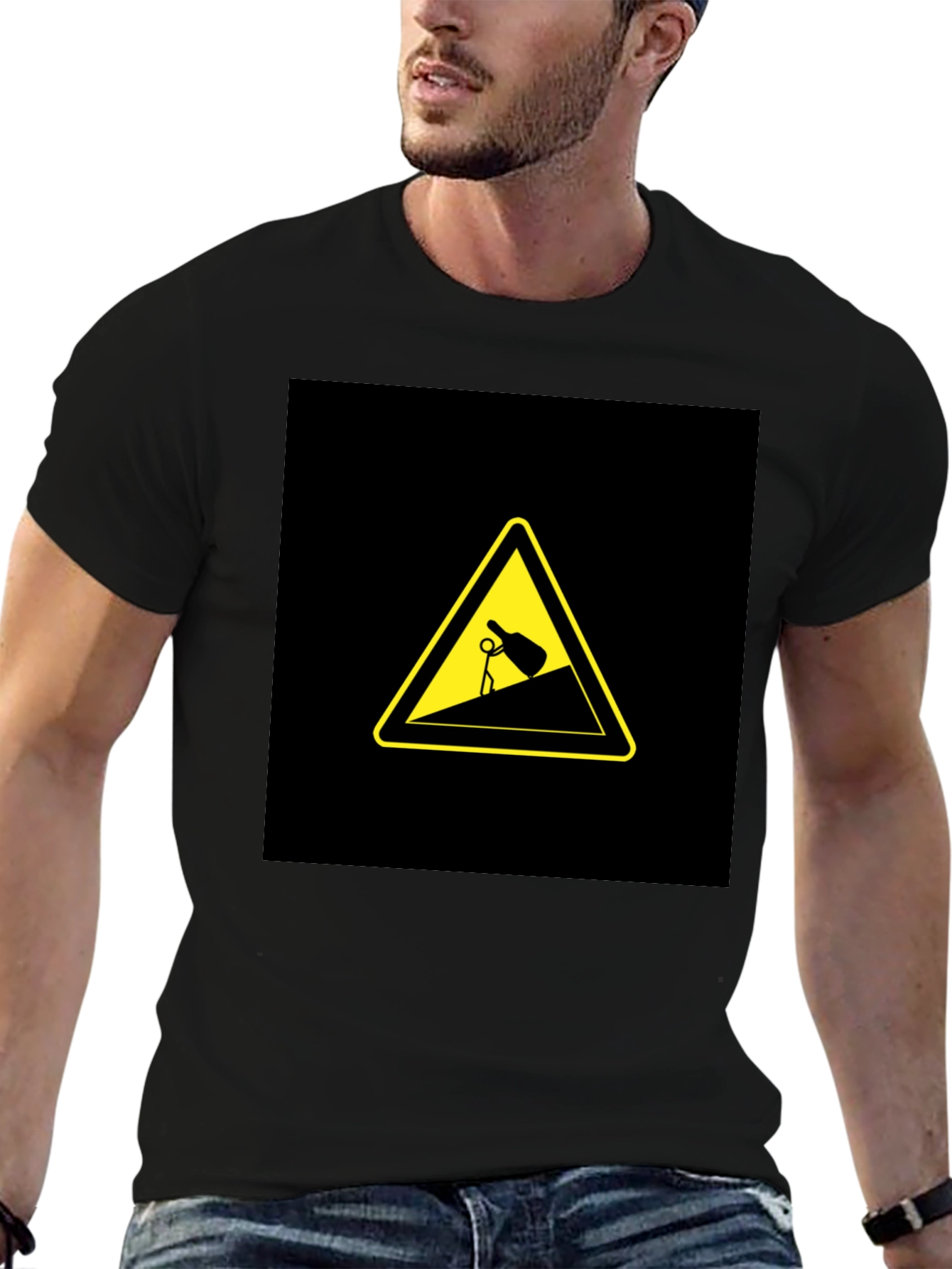 Black Warning: Heavy Drinker T-Shirt - Funny Graphic Tee view 6