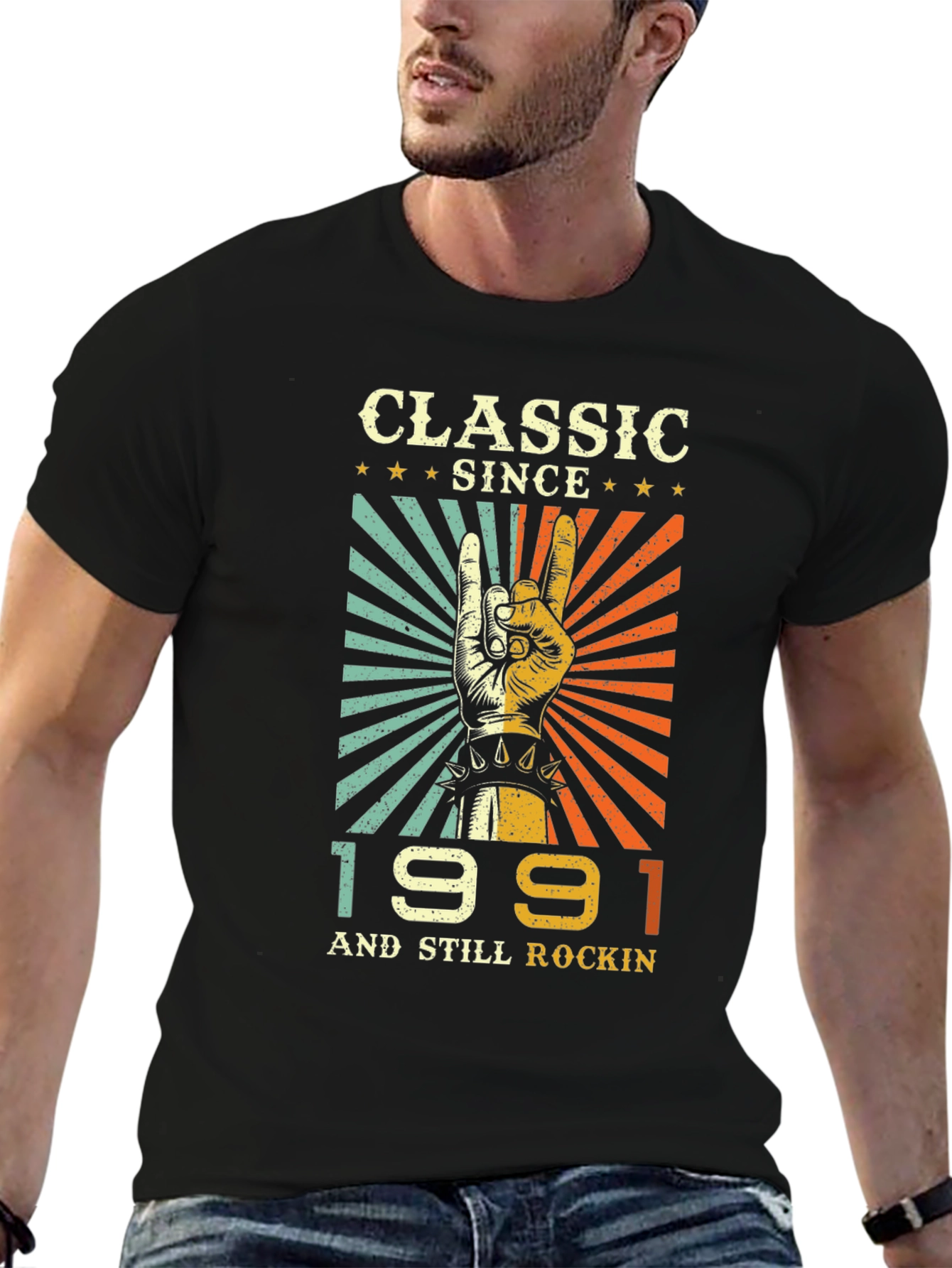 Black Classic Since 1991 Rockin' T-Shirt view 6