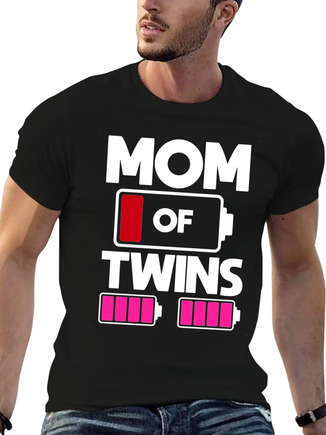 Mom of Twins Low Battery T-Shirt - 6