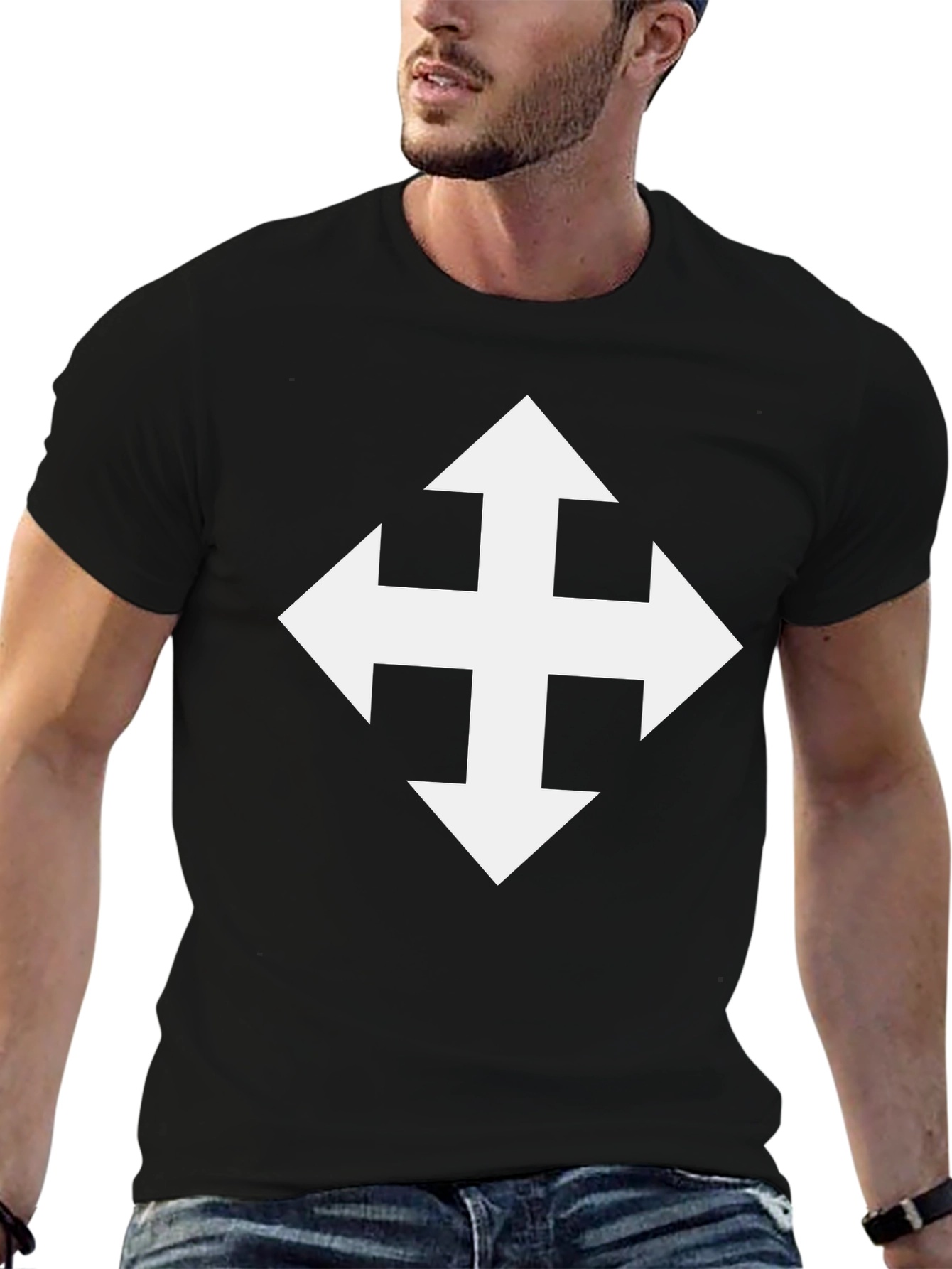 Black Arrow Directions Graphic Tee - Black view 6
