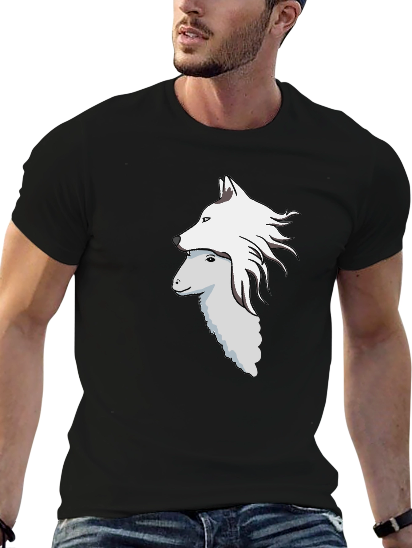 Black Wolf in Sheep's Clothing Graphic Tee view 6