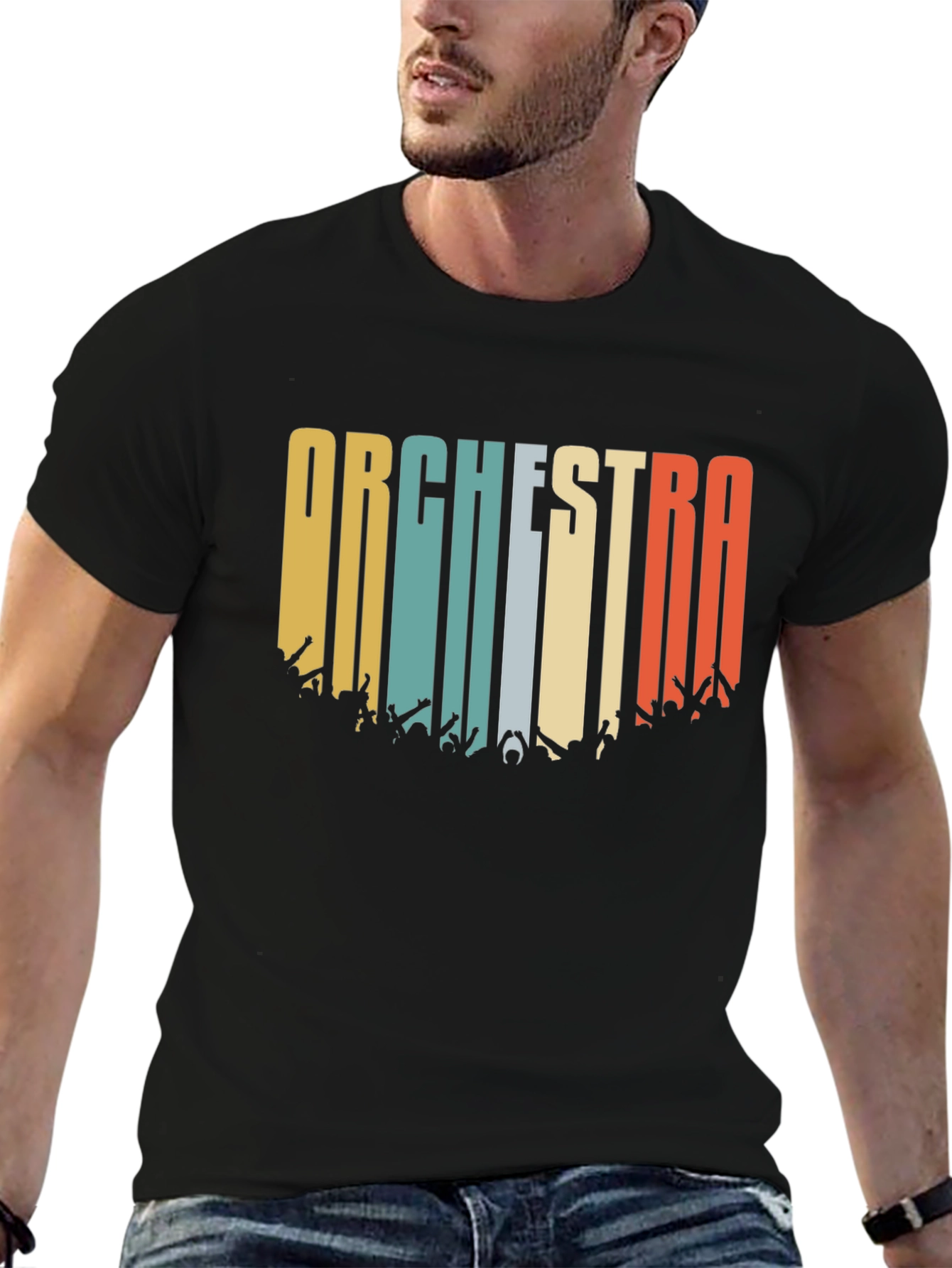 Black Orchestra Retro Graphic T-Shirt view 6