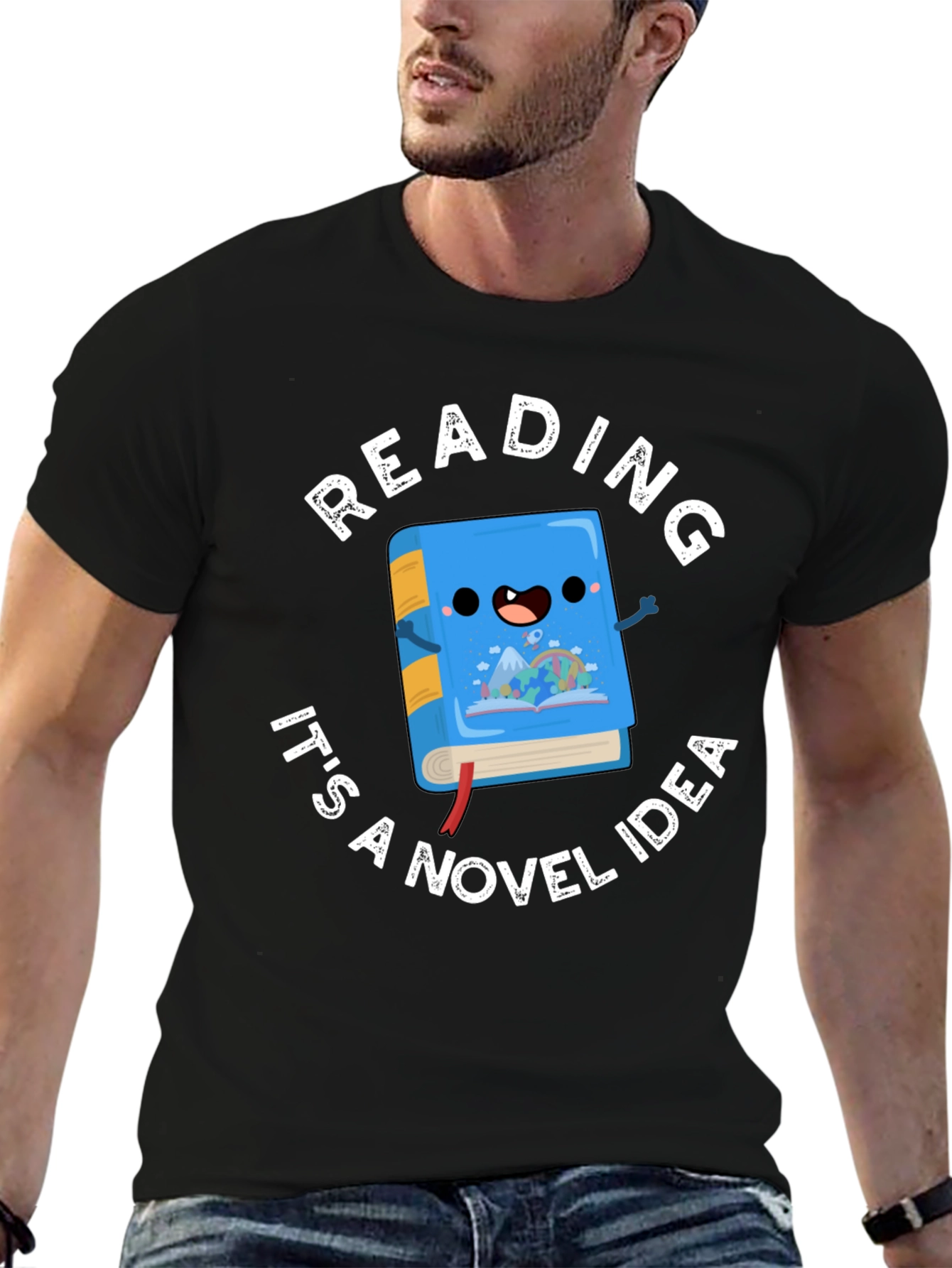 Black Reading: Novel Idea Graphic T-Shirt view 6