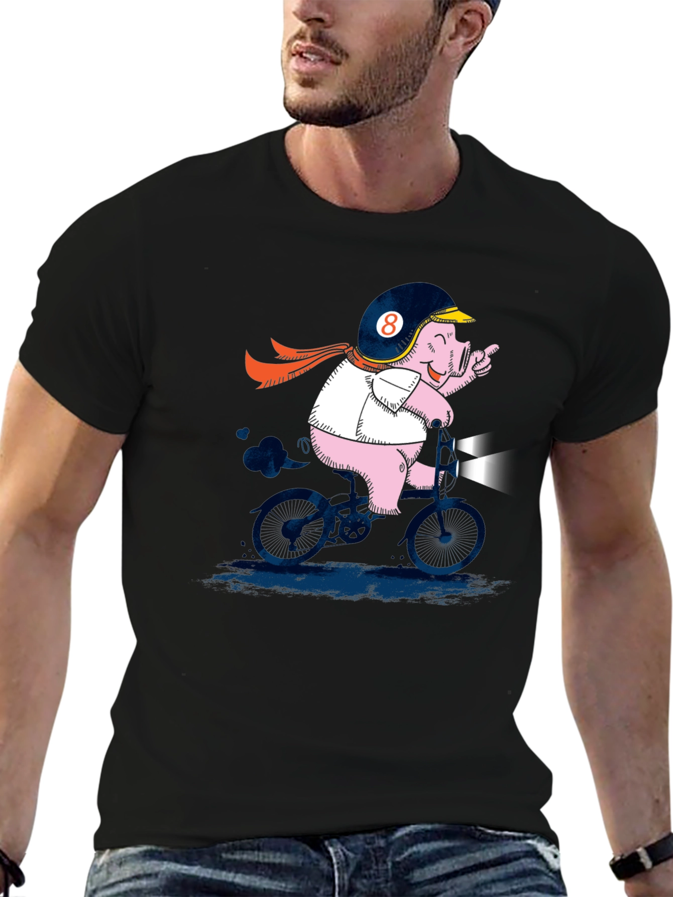 Pig on a Bike T-Shirt - 6