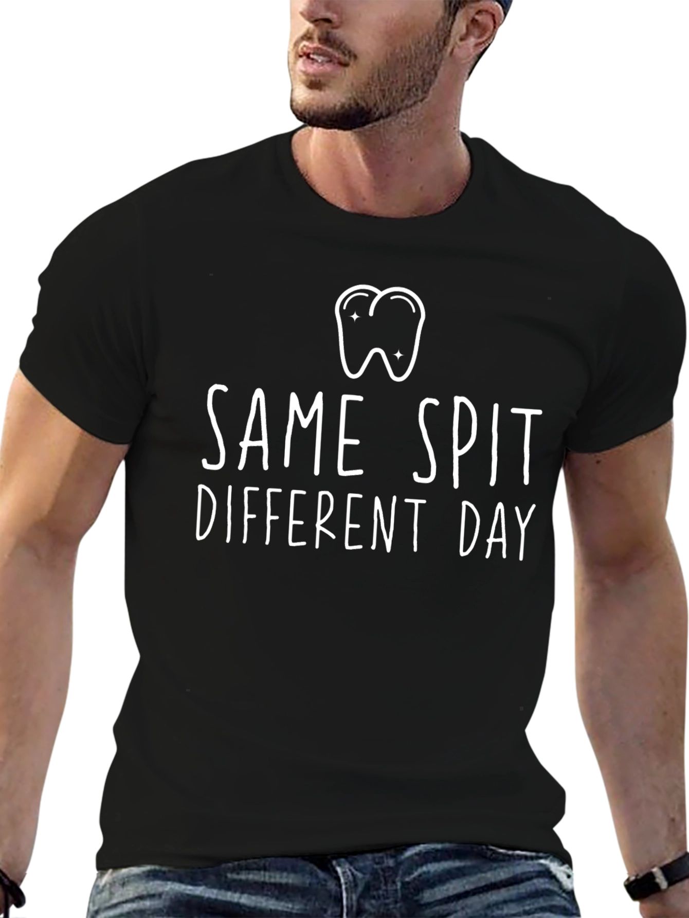 Black Same Spit Different Day T-Shirt view 6