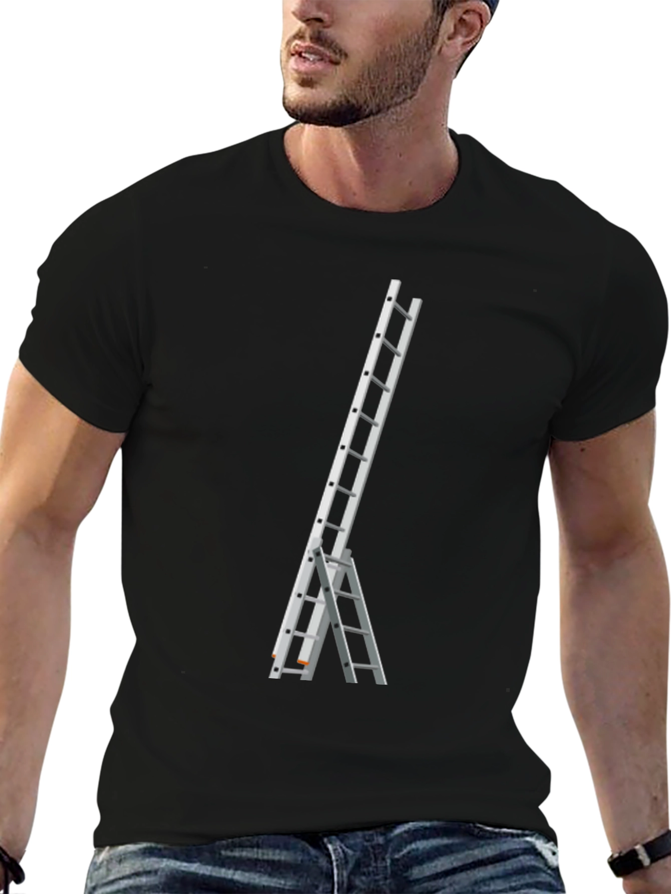 Black Ladder Graphic Tee - Climb Higher! view 6