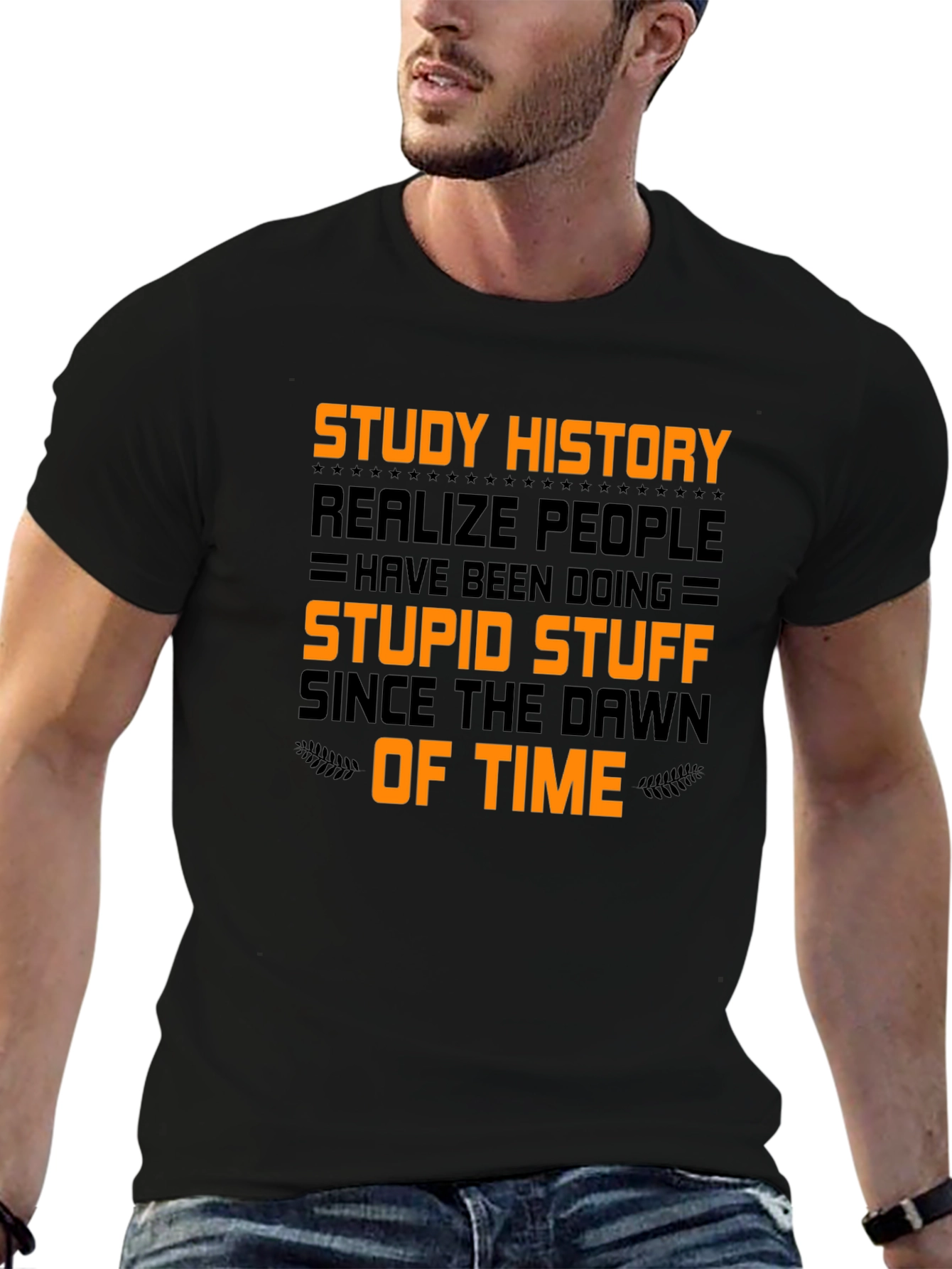 Black Study History T-Shirt - Funny Graphic Tee view 6
