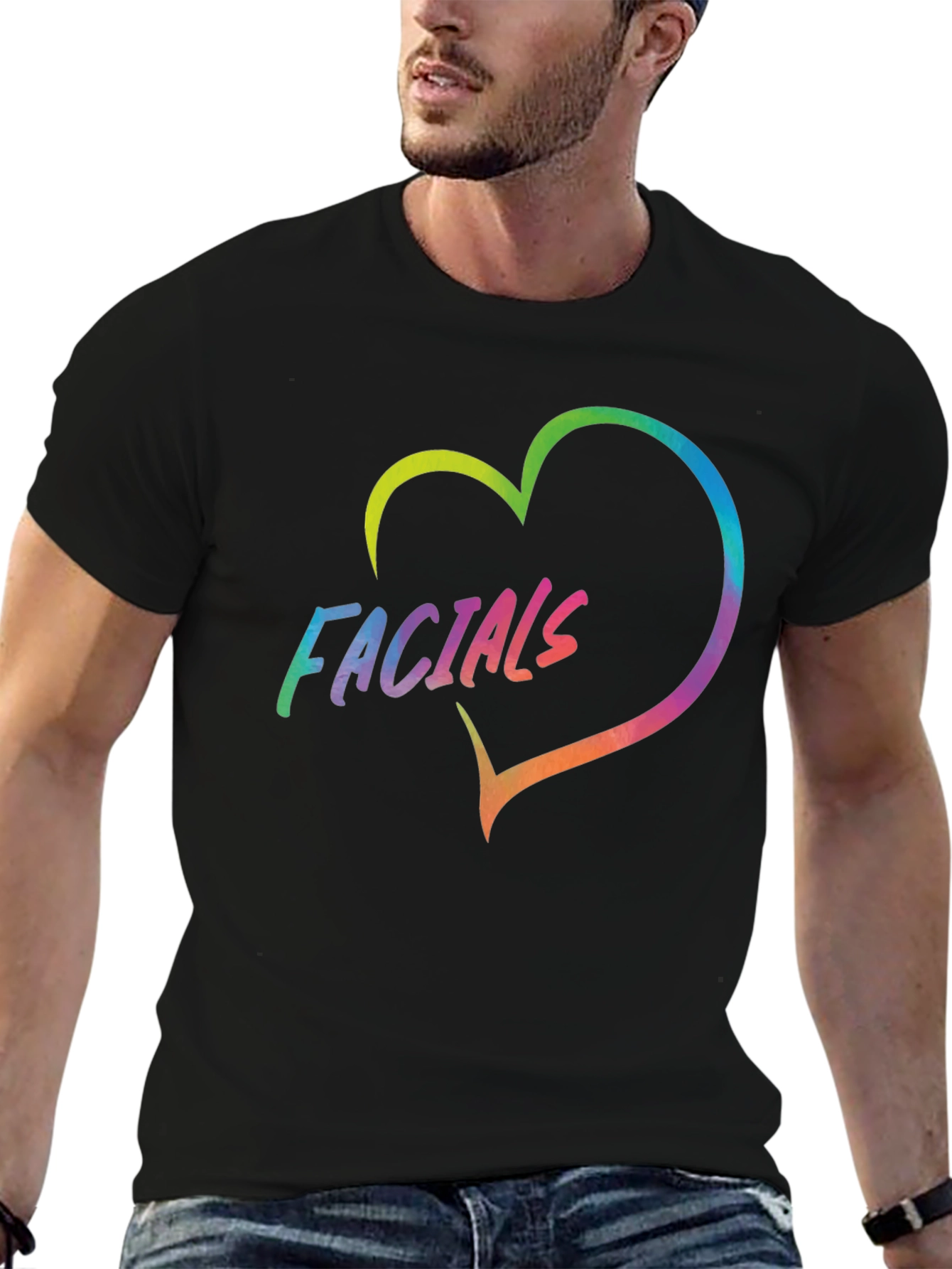 Black Facials Heart T-Shirt - Express Yourself! view 6