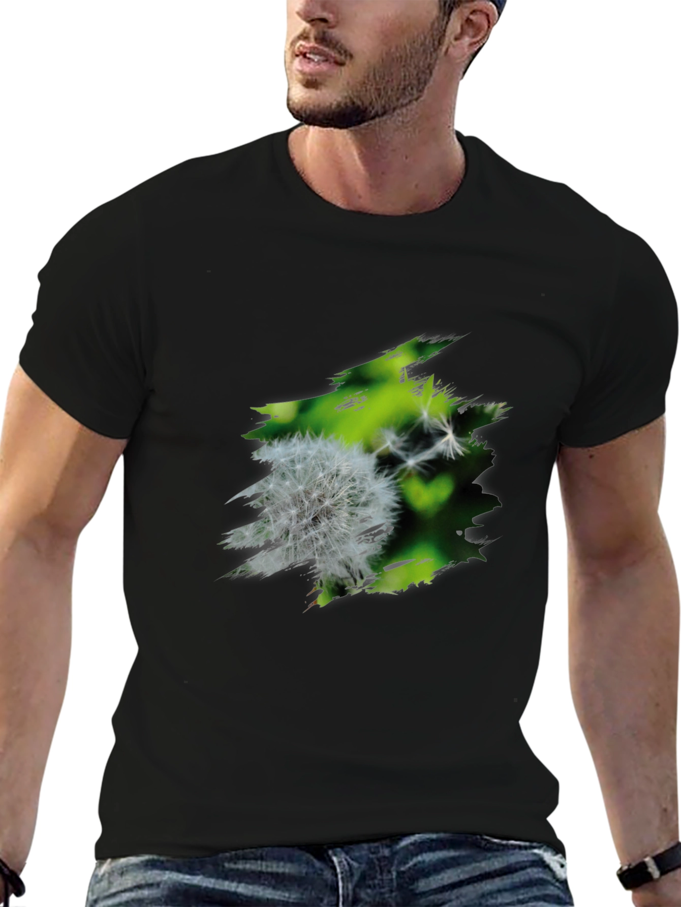 Black Dandelion Graphic Black T-Shirt view 6