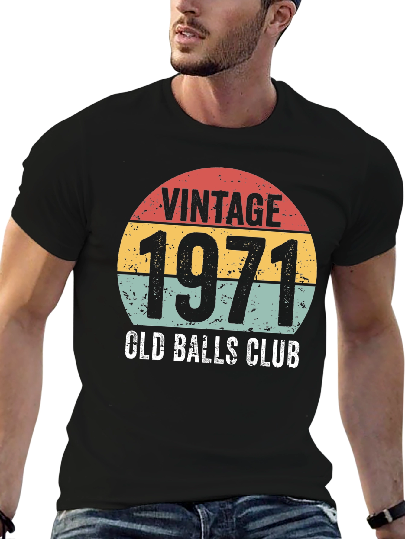 Black Vintage 1971 Old Balls Club T-Shirt view 6