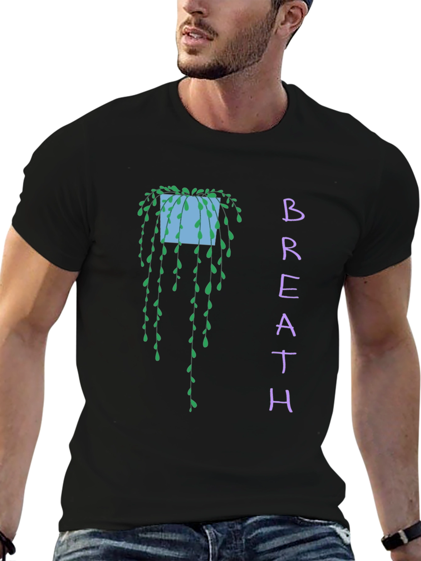 Black Breath Plant T-Shirt - Black view 6