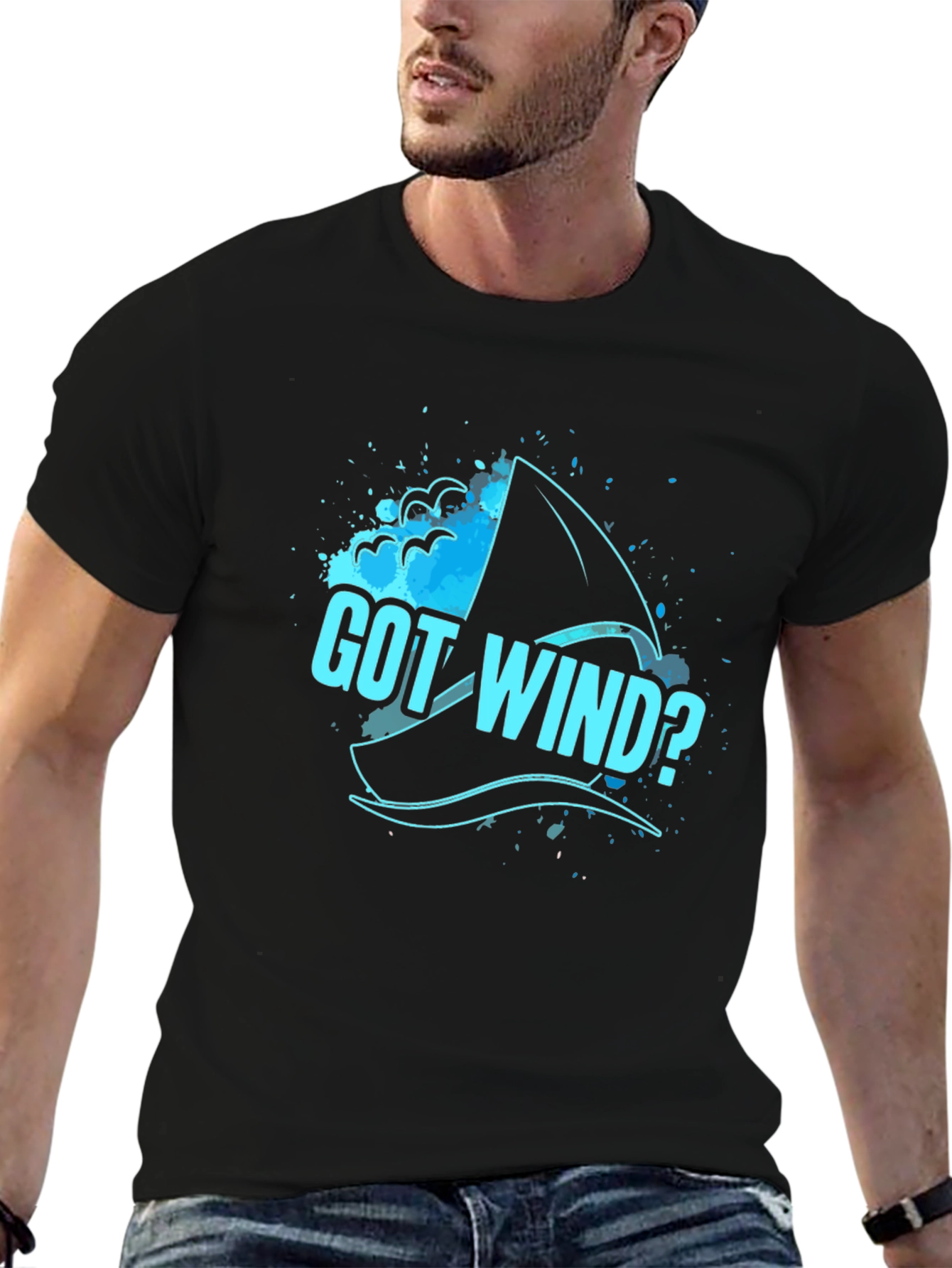 Black Got Wind? Graphic Tee - Sailing Humor Shirt view 6
