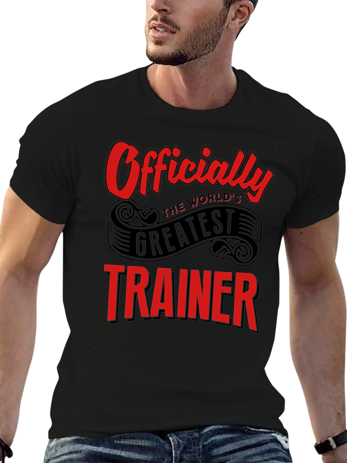 Black World's Greatest Trainer Black T-Shirt view 6