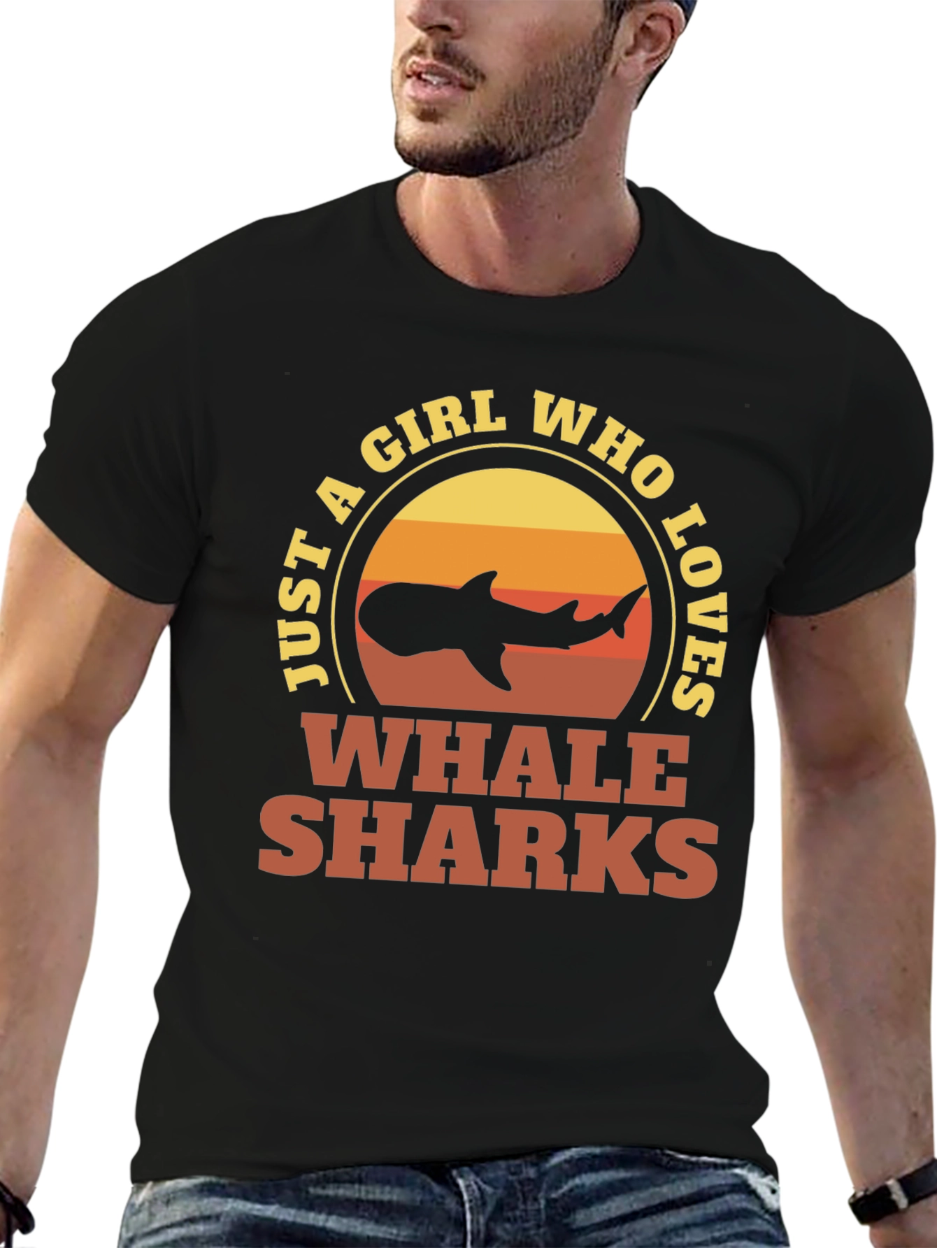 Black Girl Who Loves Whale Sharks Graphic Tee view 6