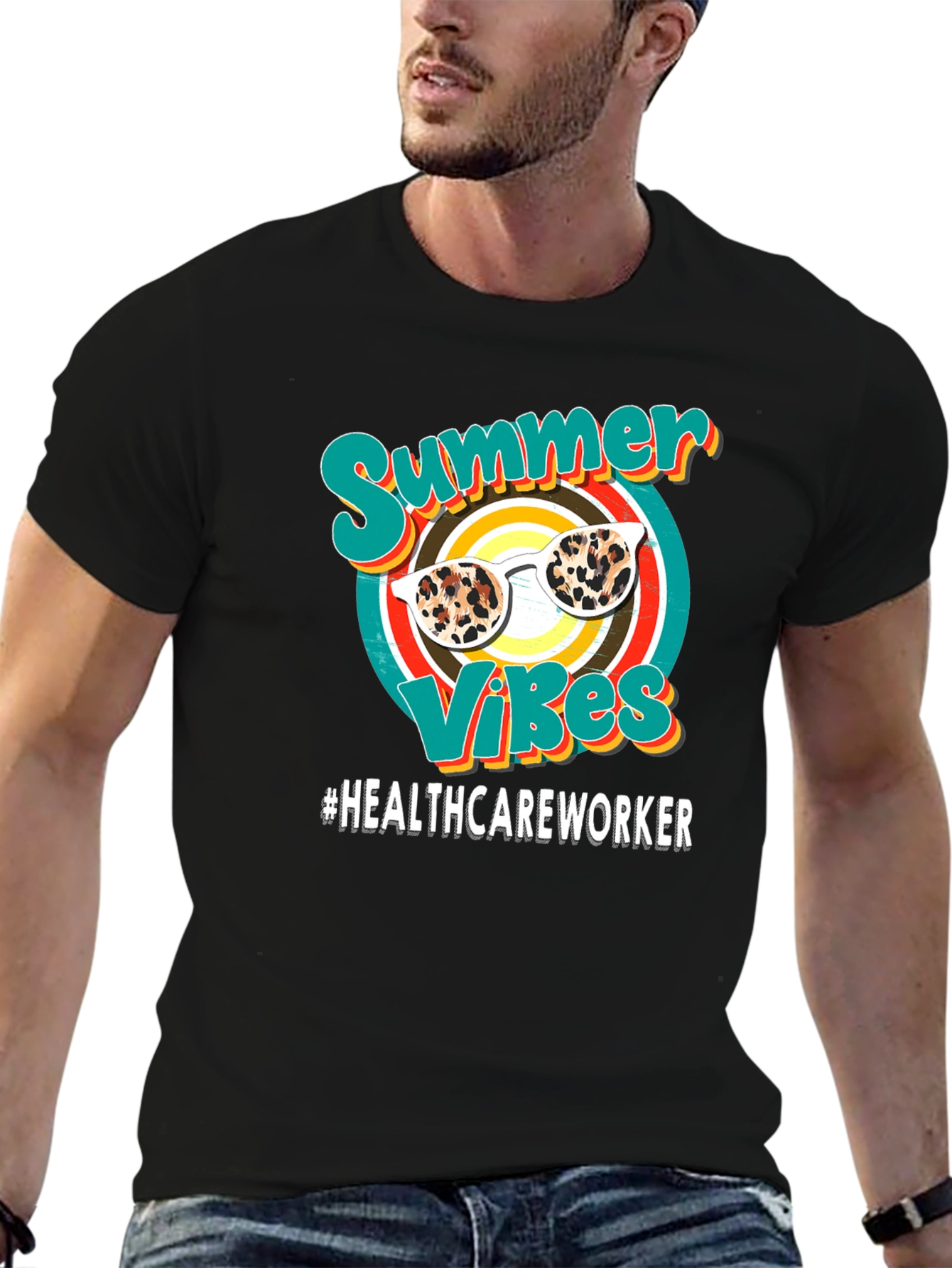 Summer Vibes Healthcare Worker Graphic Tee - 6