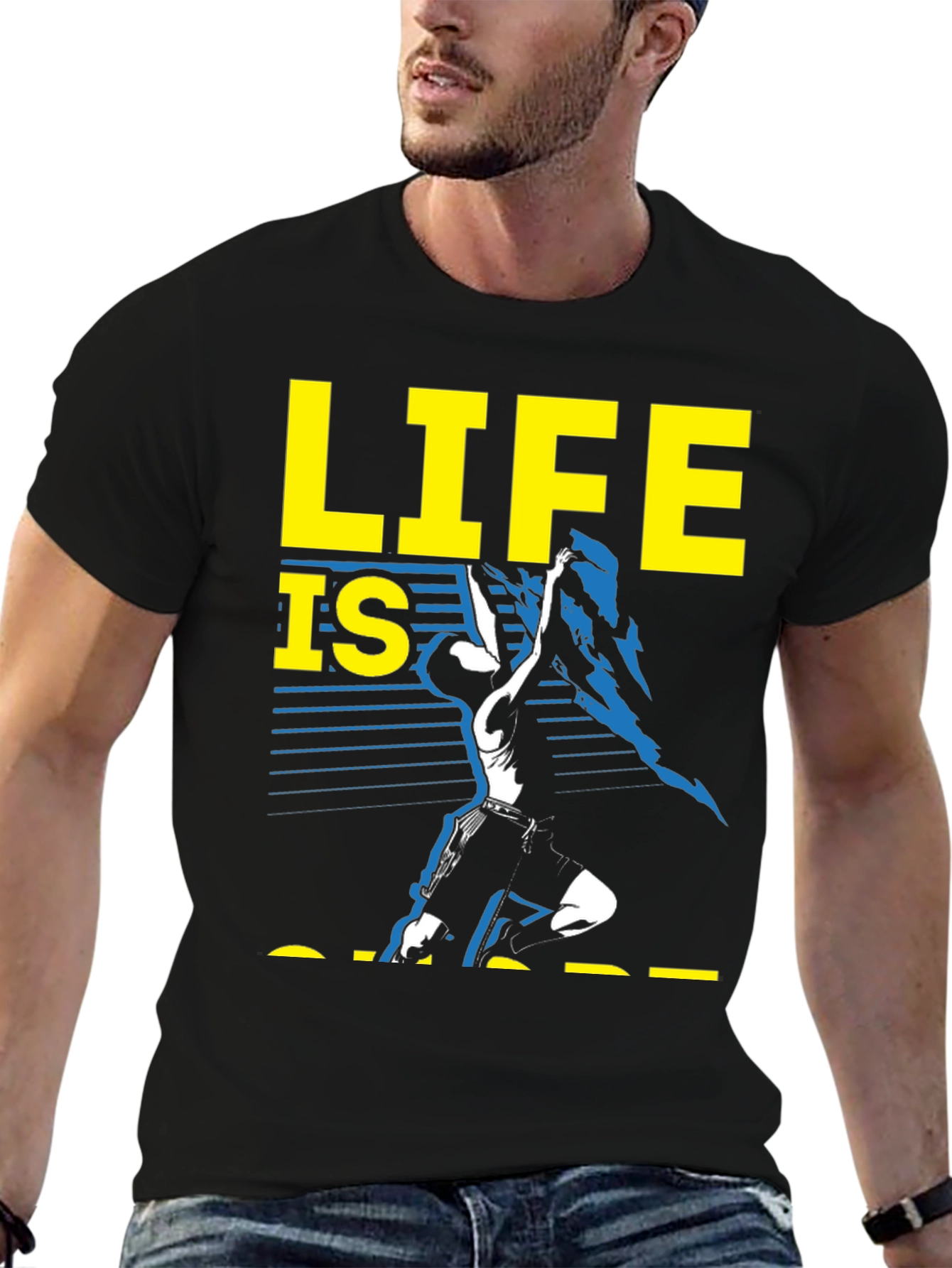 Black Life is Short T-Shirt Graphic Tee view 6