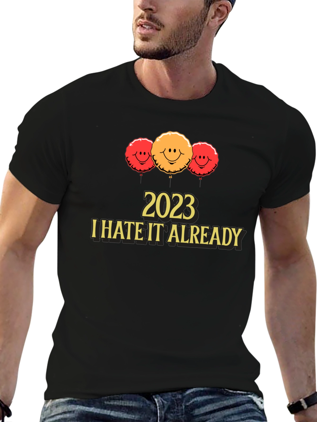 Black 2023 I Hate It Already T-Shirt view 6