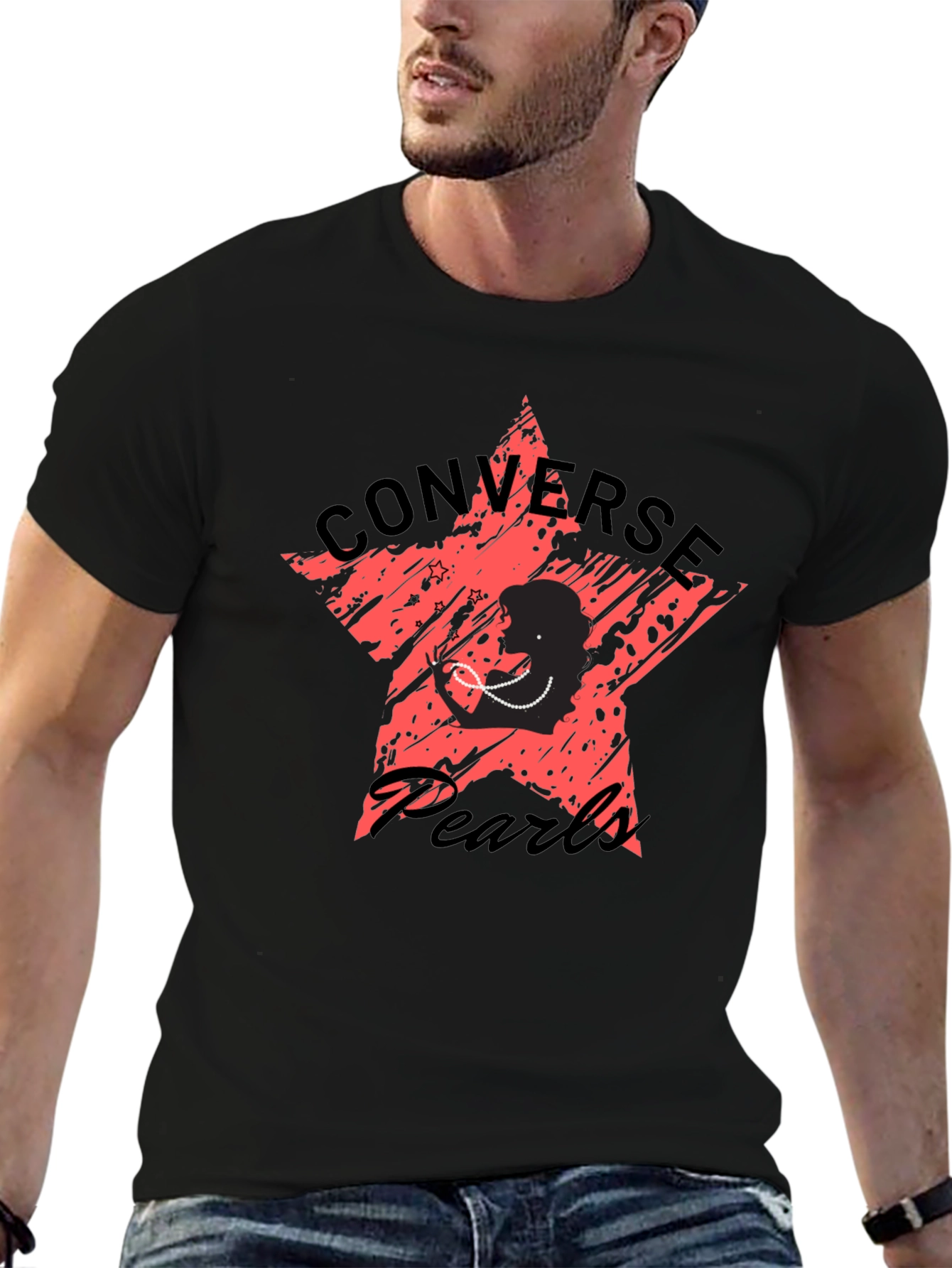 Black Converse Pearls Graphic T-Shirt view 6