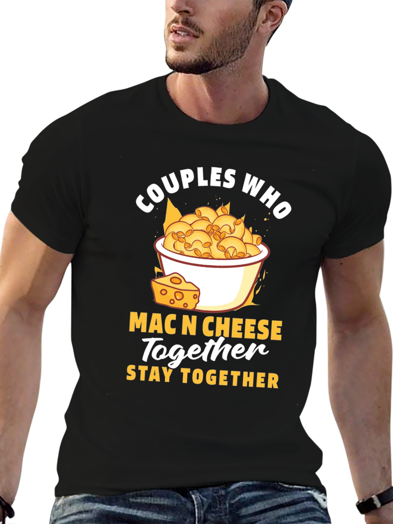 Black Couples Who Mac N Cheese Together Stay Together T-Shirt view 6