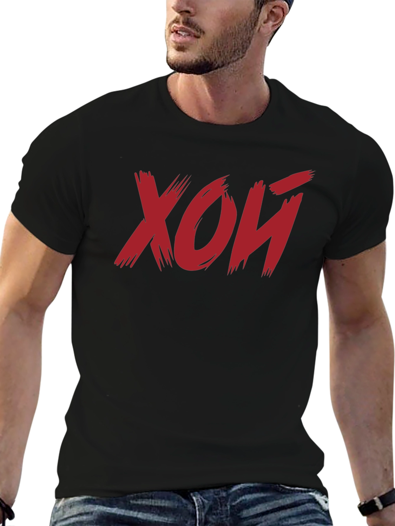 Black Red Xoй Graphic Black T-Shirt view 6