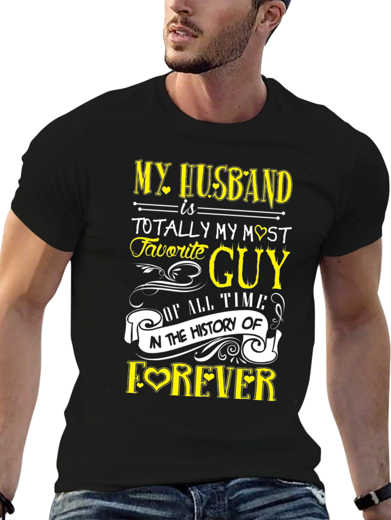 Black My Husband is My Favorite Guy T-Shirt view 6