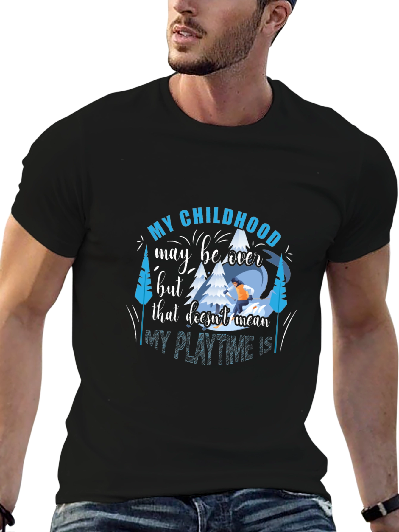 Black Childhood Playtime Graphic Tee view 6