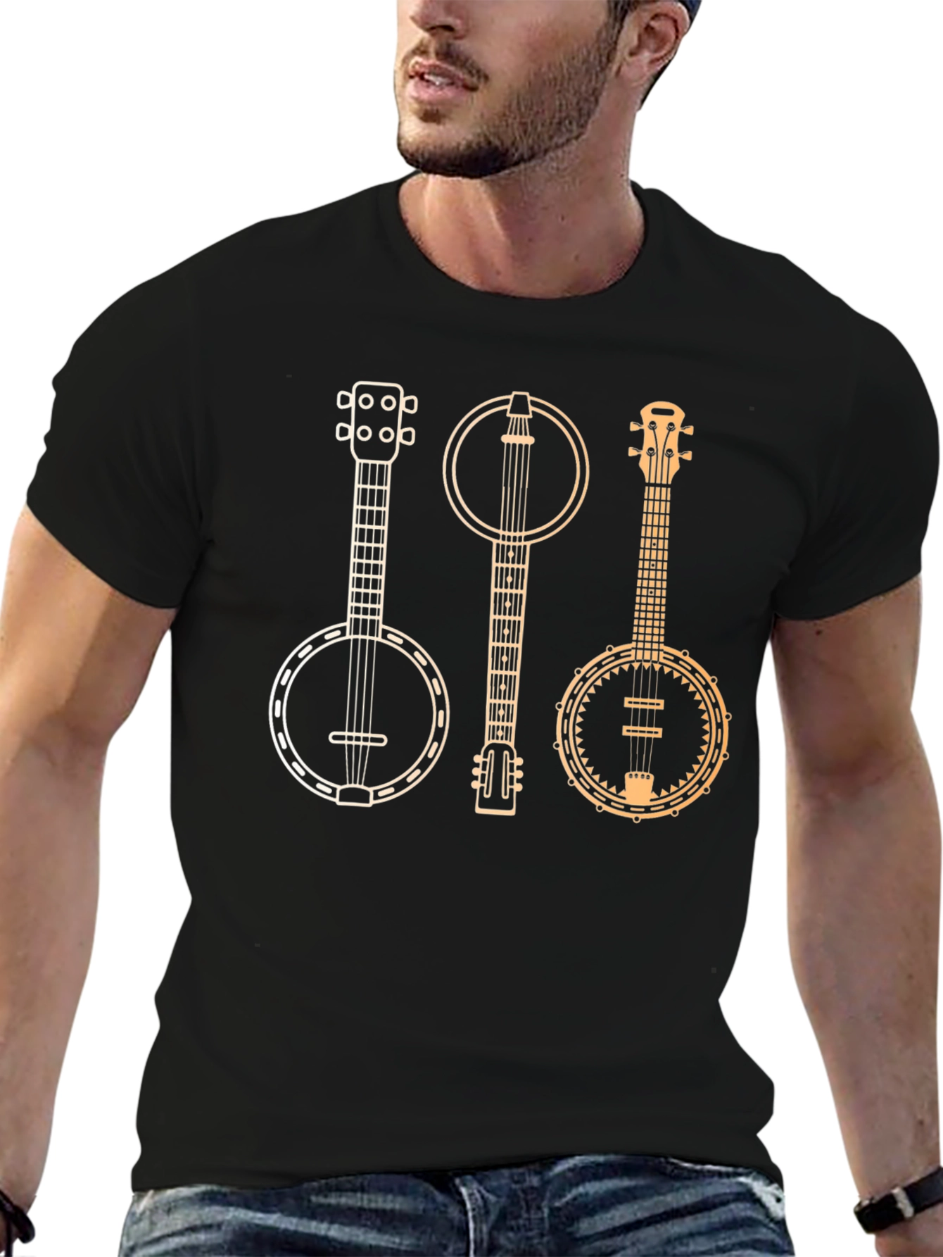 Black Banjo Trio Graphic Tee - Musician's Delight view 6