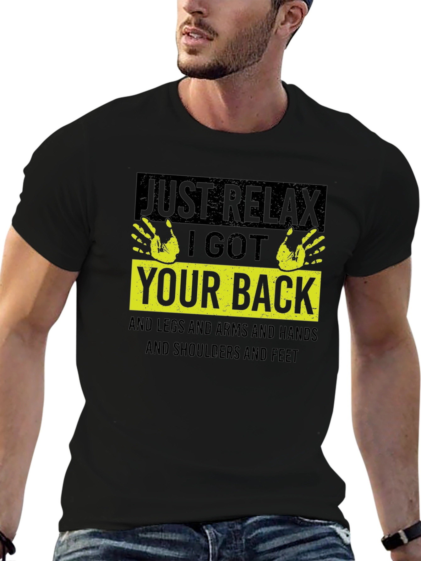Black Just Relax I Got Your Back T-Shirt view 6