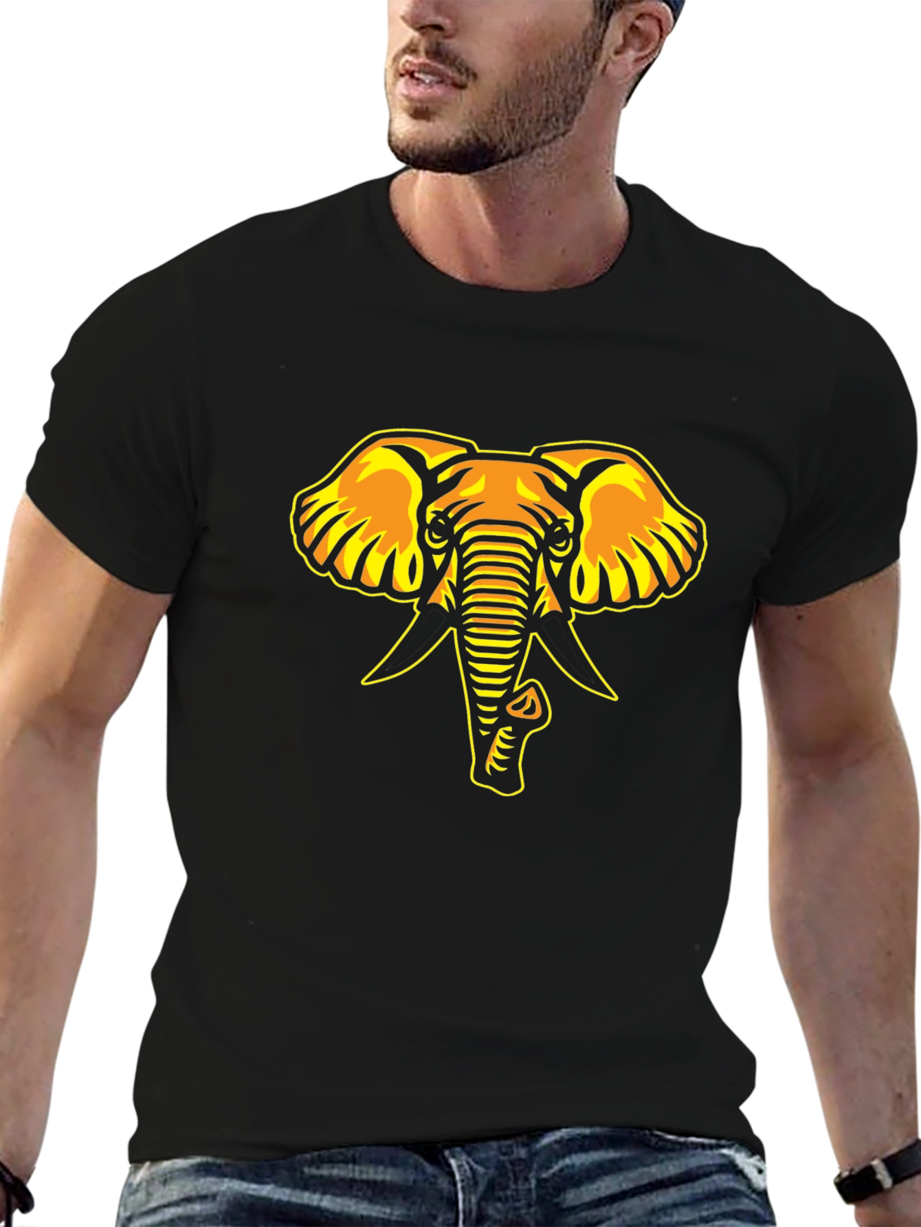 Black Black Elephant Graphic Tee view 6