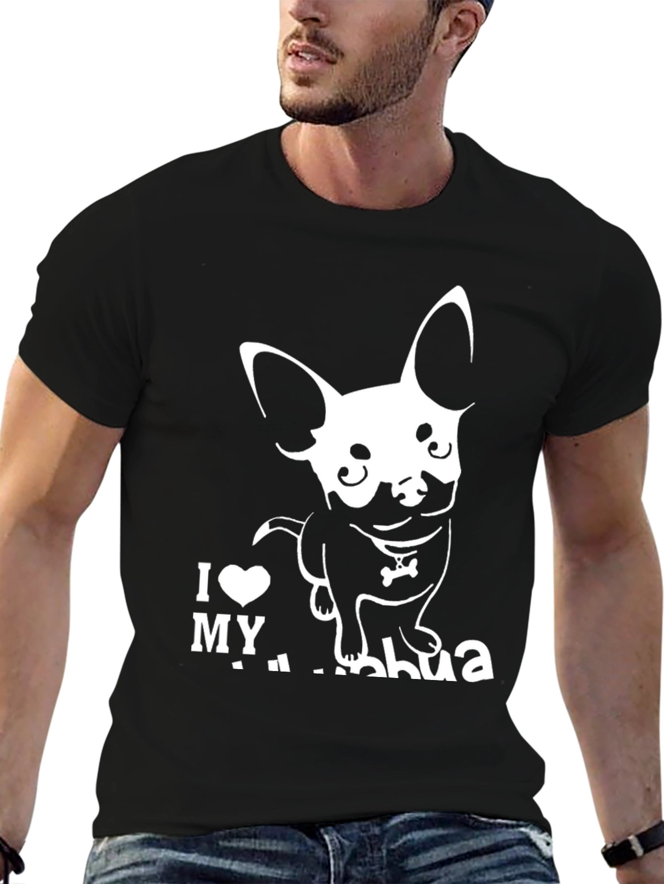 Black I Love My Chihuahua Graphic Tee view 6