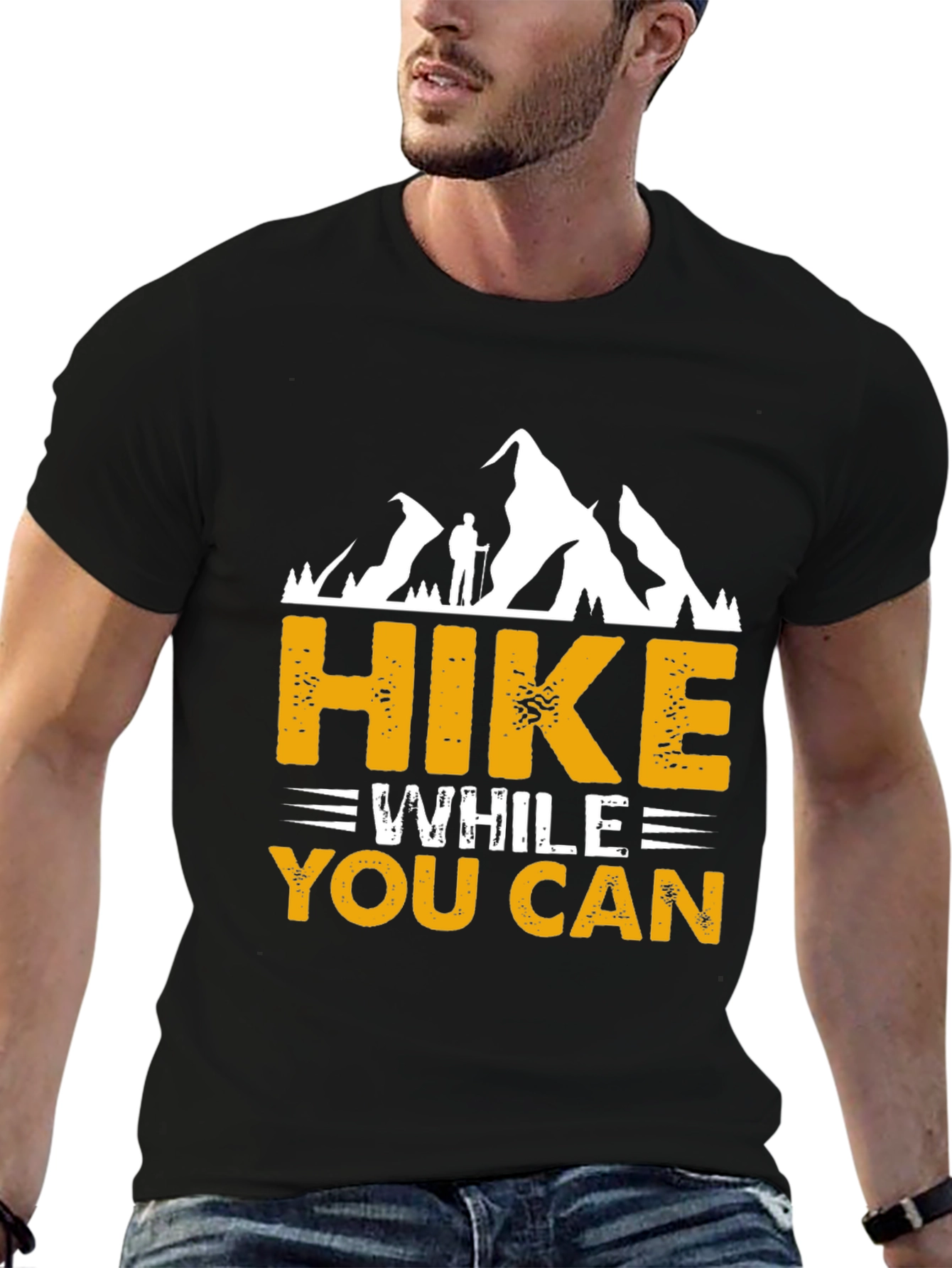 Black Hike While You Can Graphic Tee view 6
