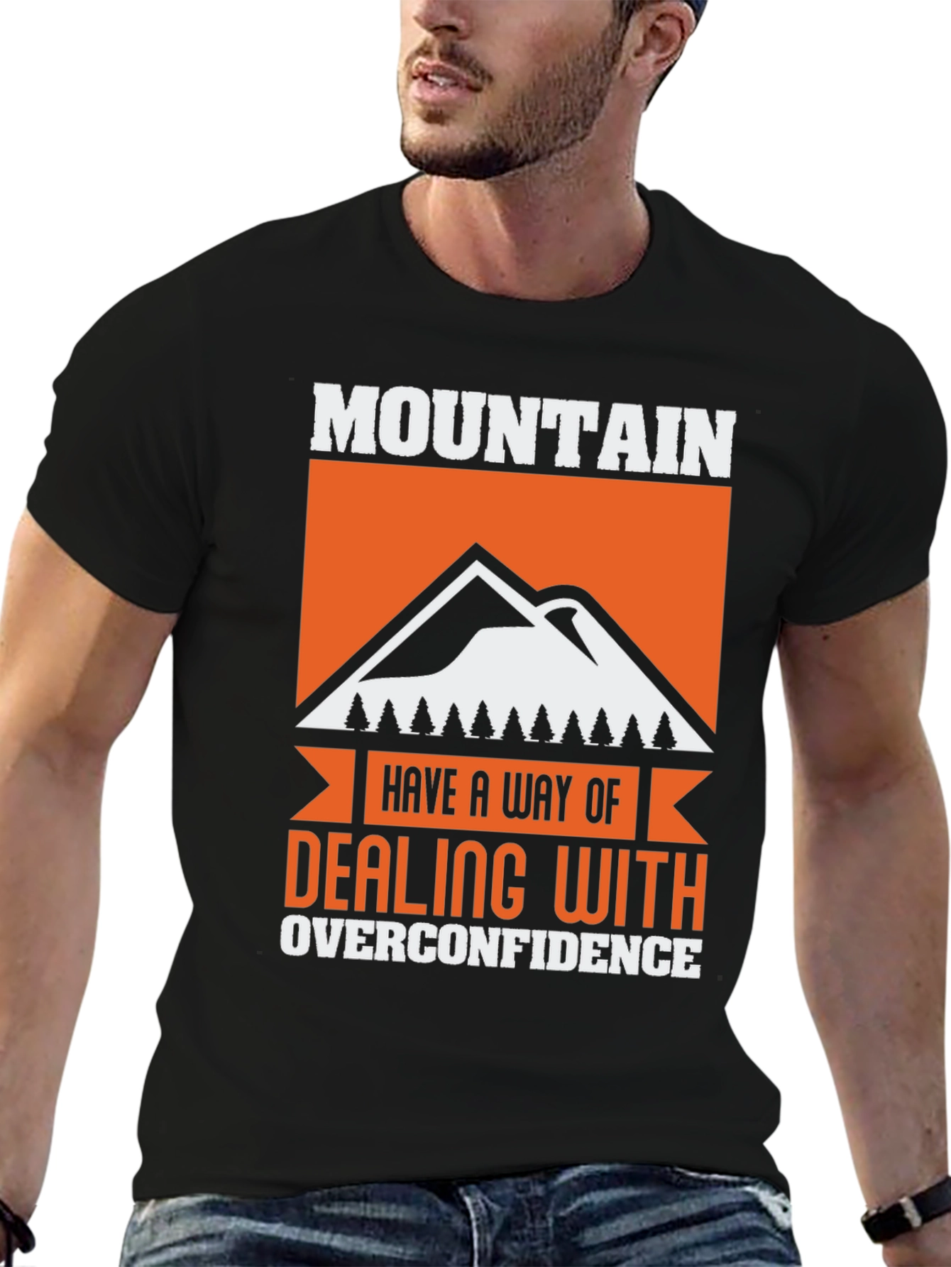 Black Mountain Overconfidence Graphic Tee - Black Cotton Blend view 6
