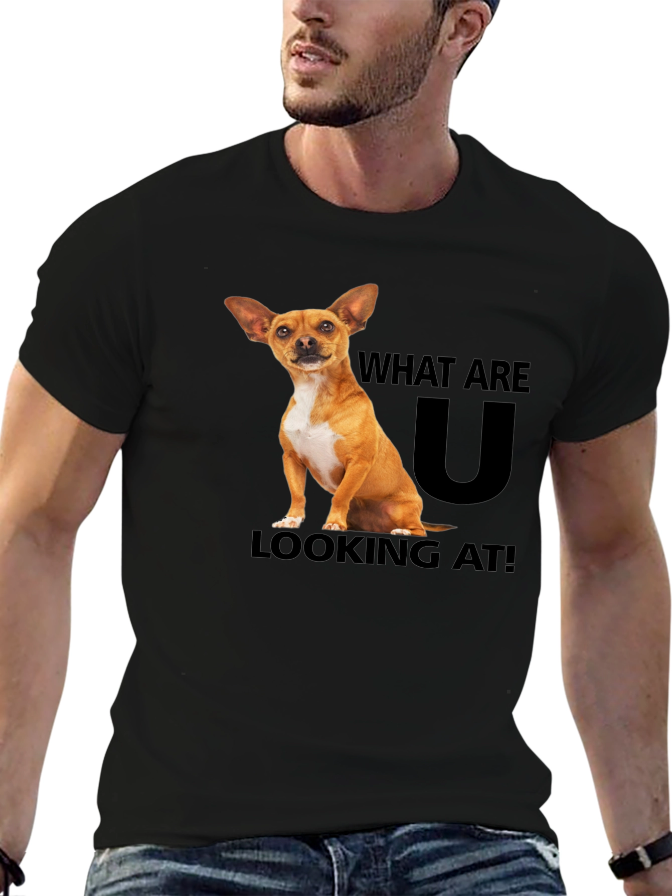 Black Dog T-Shirt: What Are You Looking At? view 6