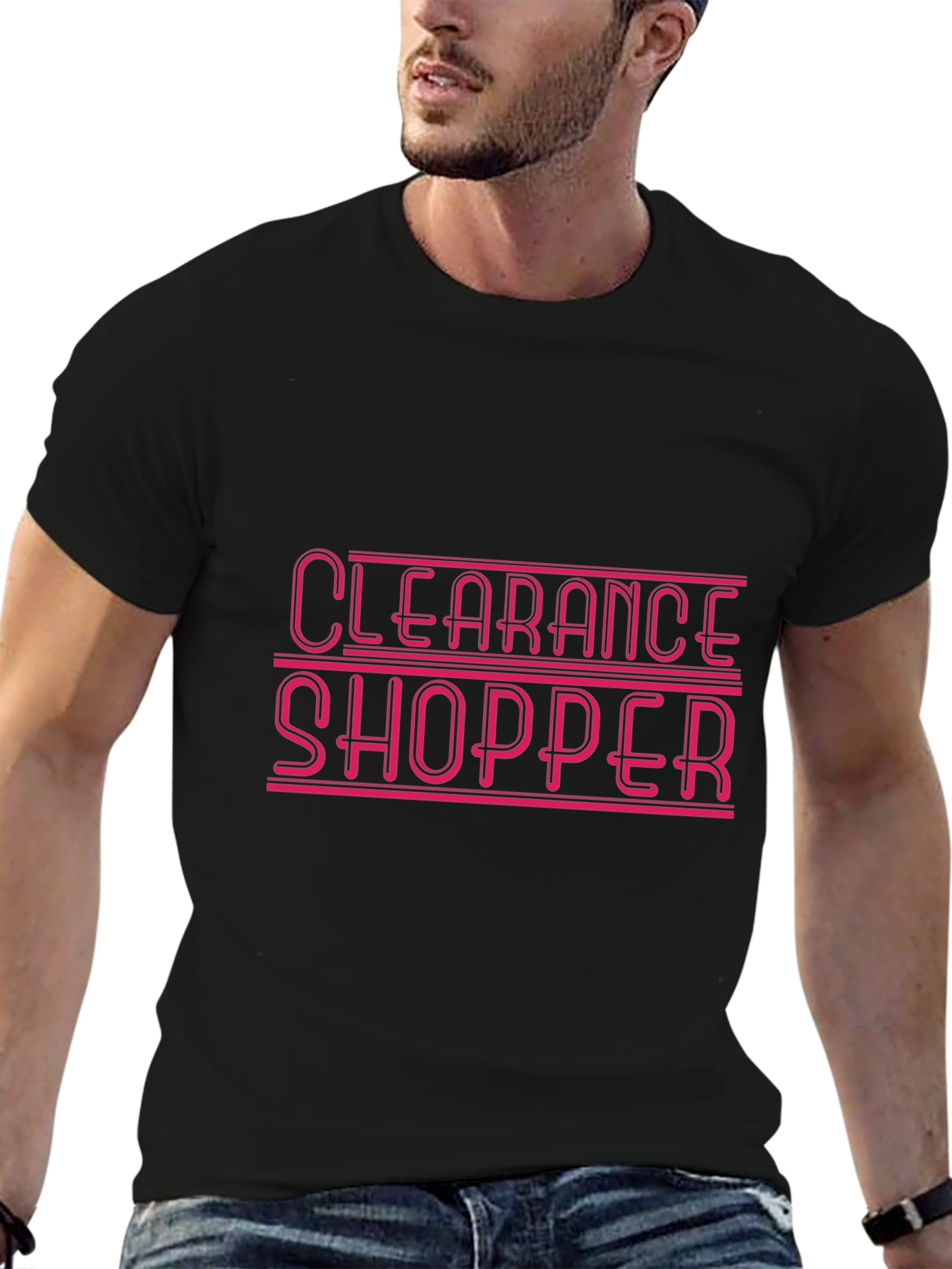 Black Clearance Shopper Graphic T-Shirt view 6