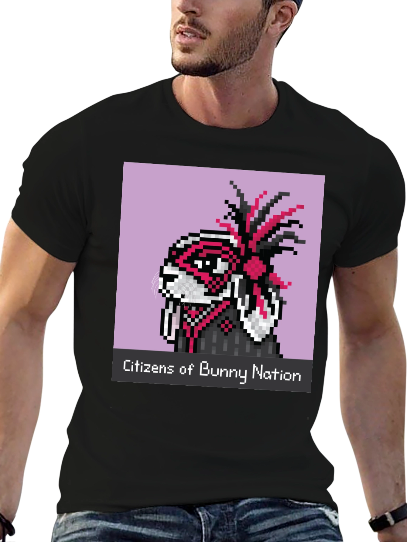 Black Citizens of Bunny Nation Graphic Tee view 6