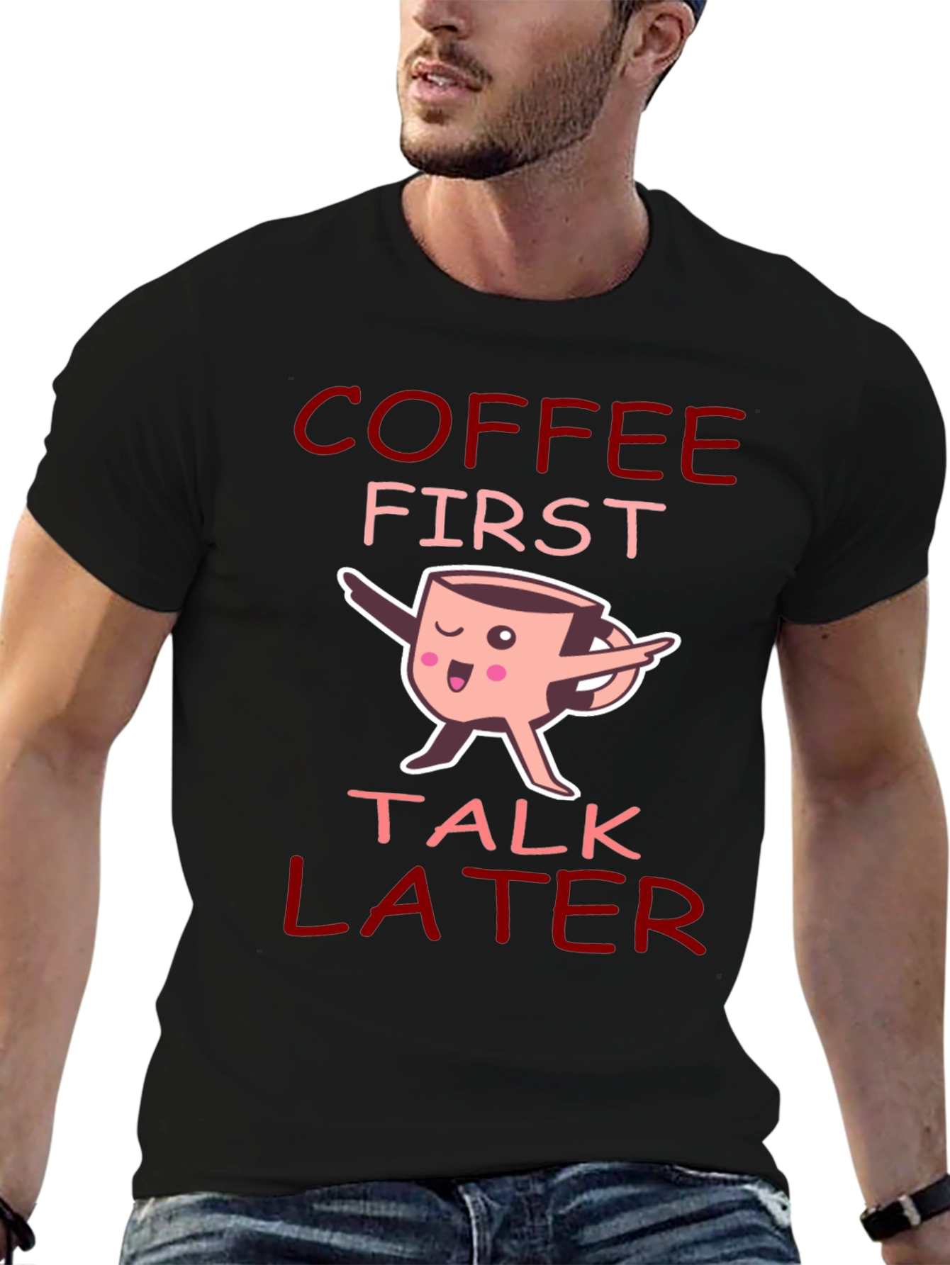 Black Coffee First Talk Later Graphic T-Shirt view 6