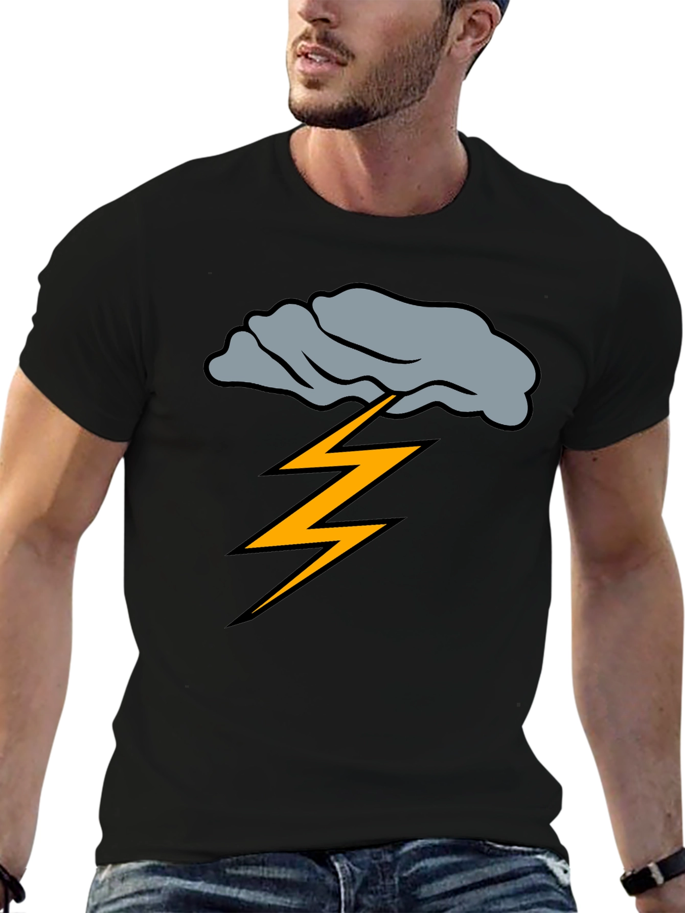 Black Stormy Weather Graphic Tee view 6