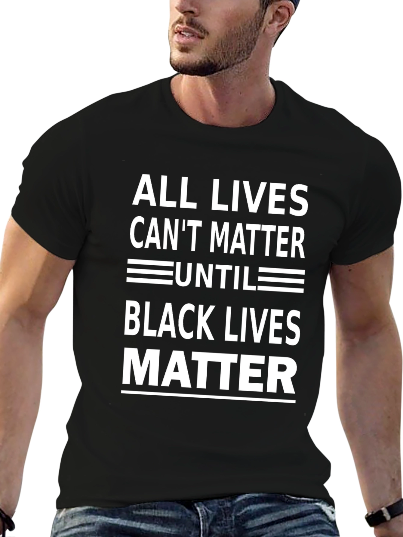 Black All Lives Cant Matter Until Black Lives Matter Tee view 6