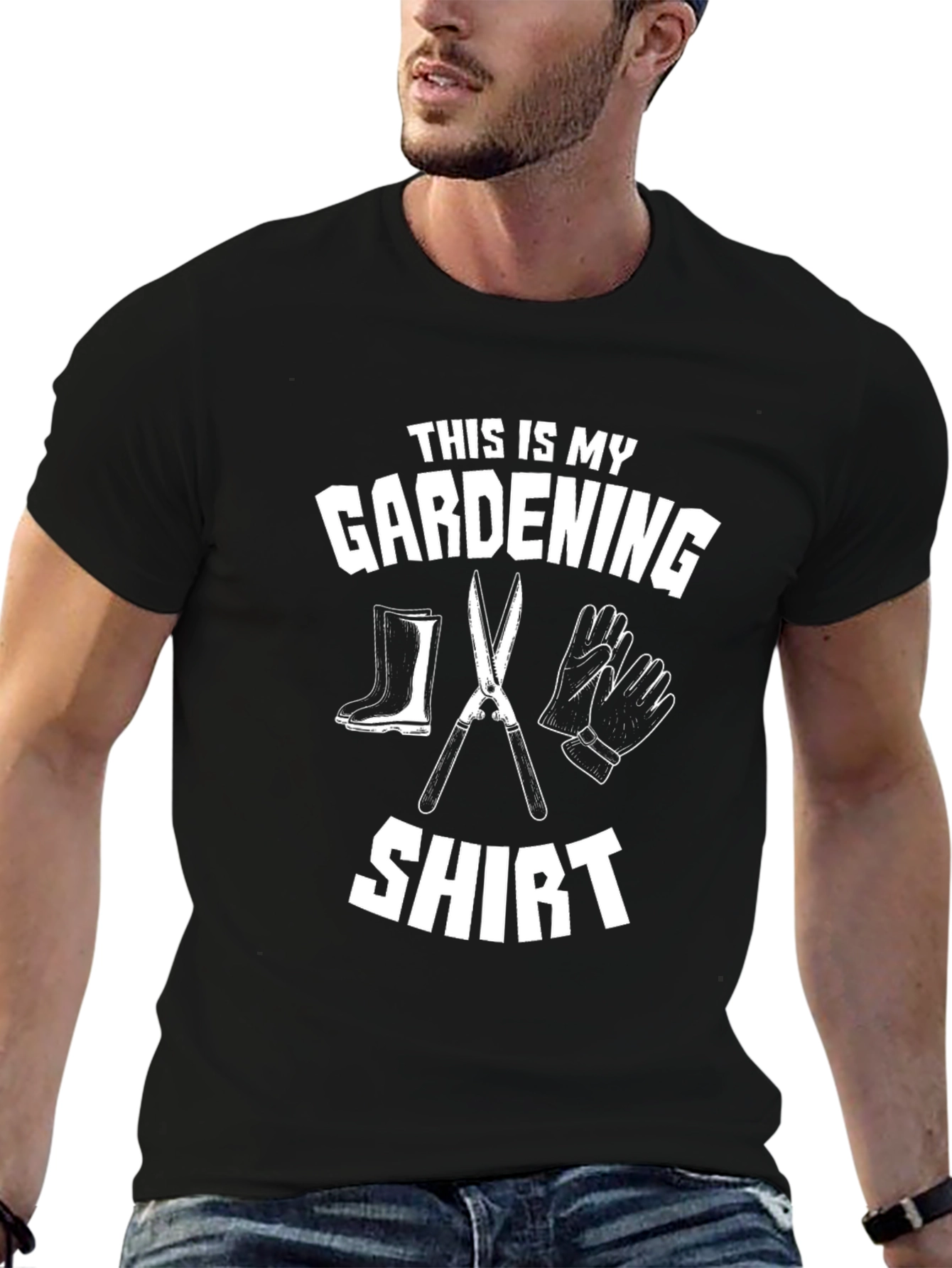 Black Gardening Shirt - Gardener T-Shirt view 6