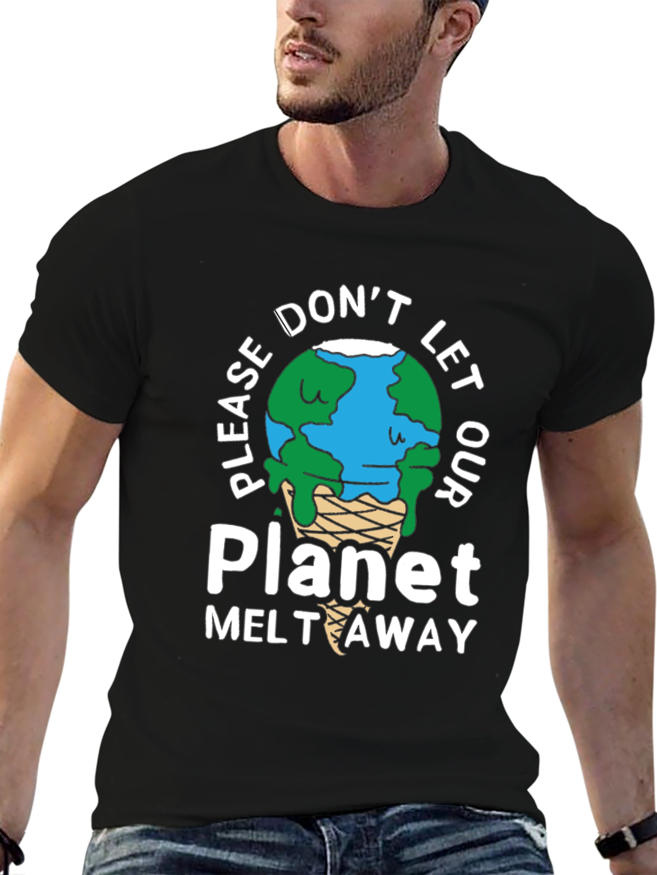 Black Planet Melt Away Graphic T-Shirt view 6