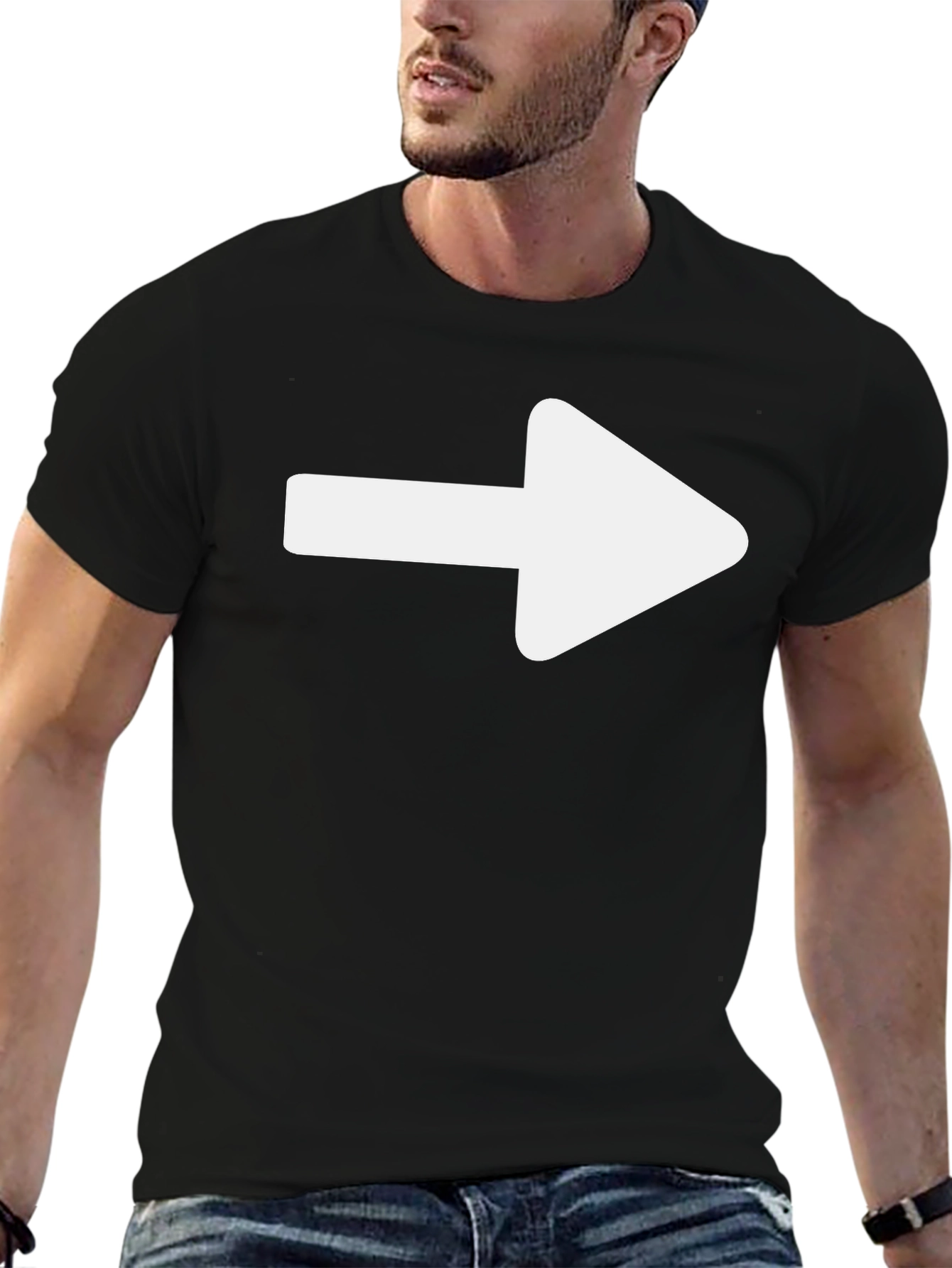 Black Arrow Graphic Black T-Shirt view 6
