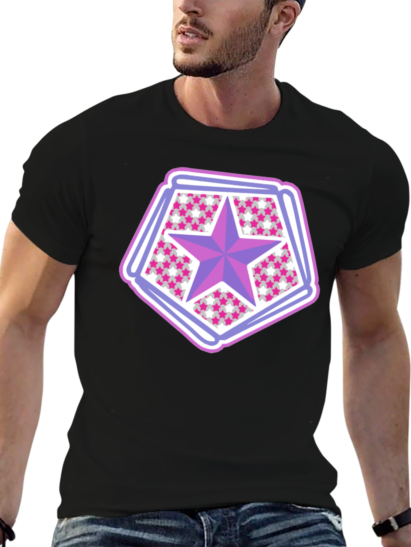 Black Star Graphic Black Tee view 6