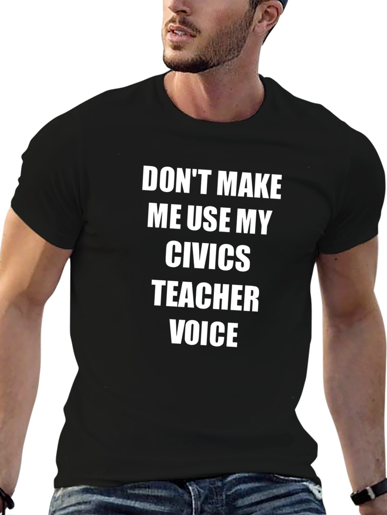 Black Civics Teacher Voice T-Shirt view 6