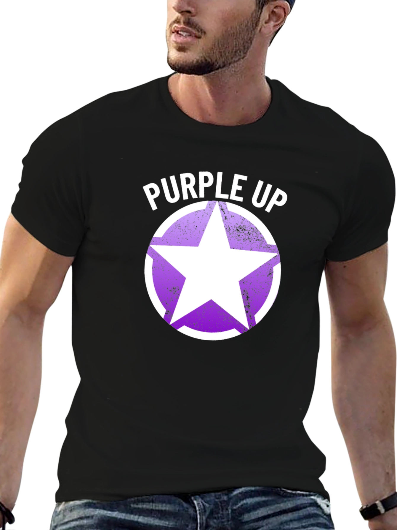 Purple Up Star Graphic T-Shirt - 6