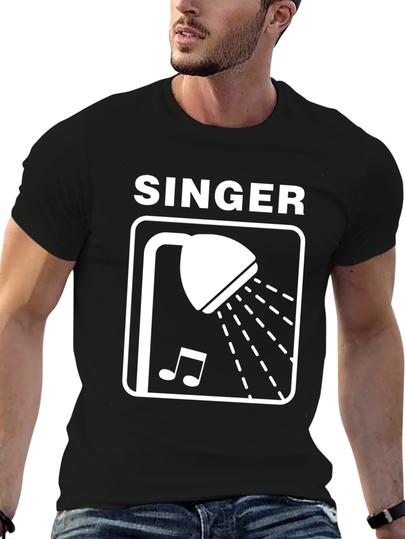 Black Shower Singer Graphic Tee - Black view 6
