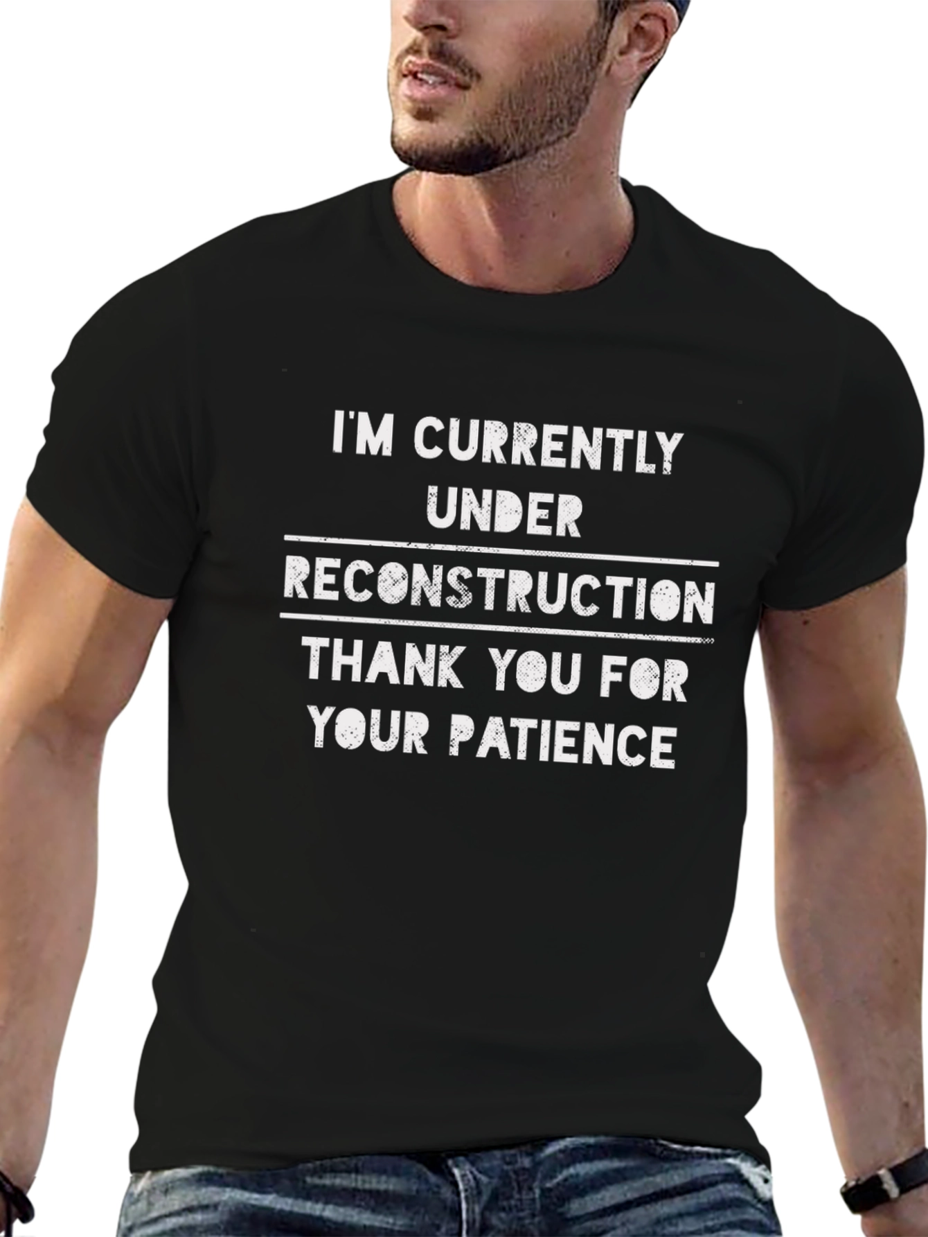 Black Under Reconstruction Funny Graphic Tee view 6