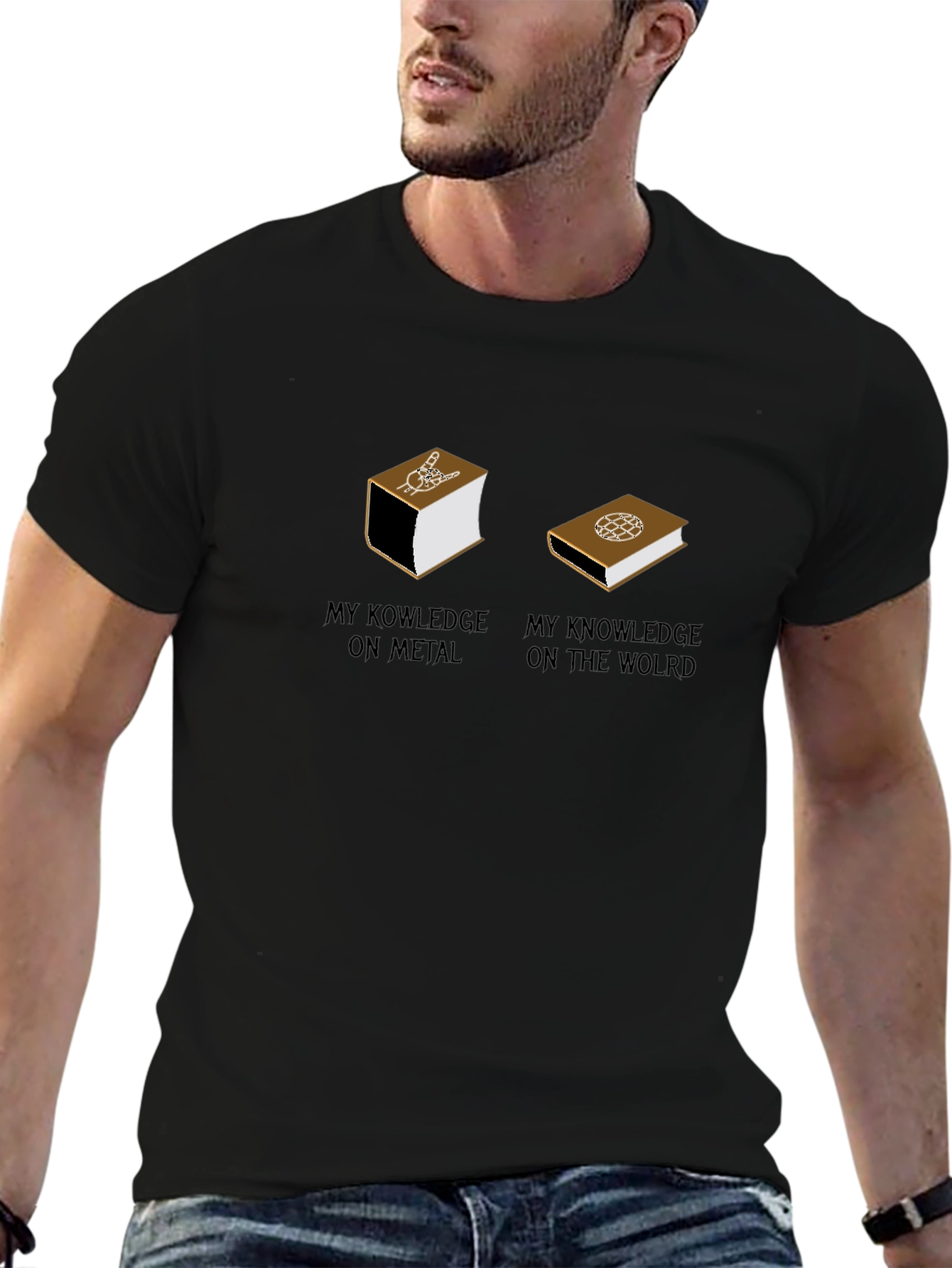 Black Humorous "My Knowledge" Graphic T-Shirt view 6