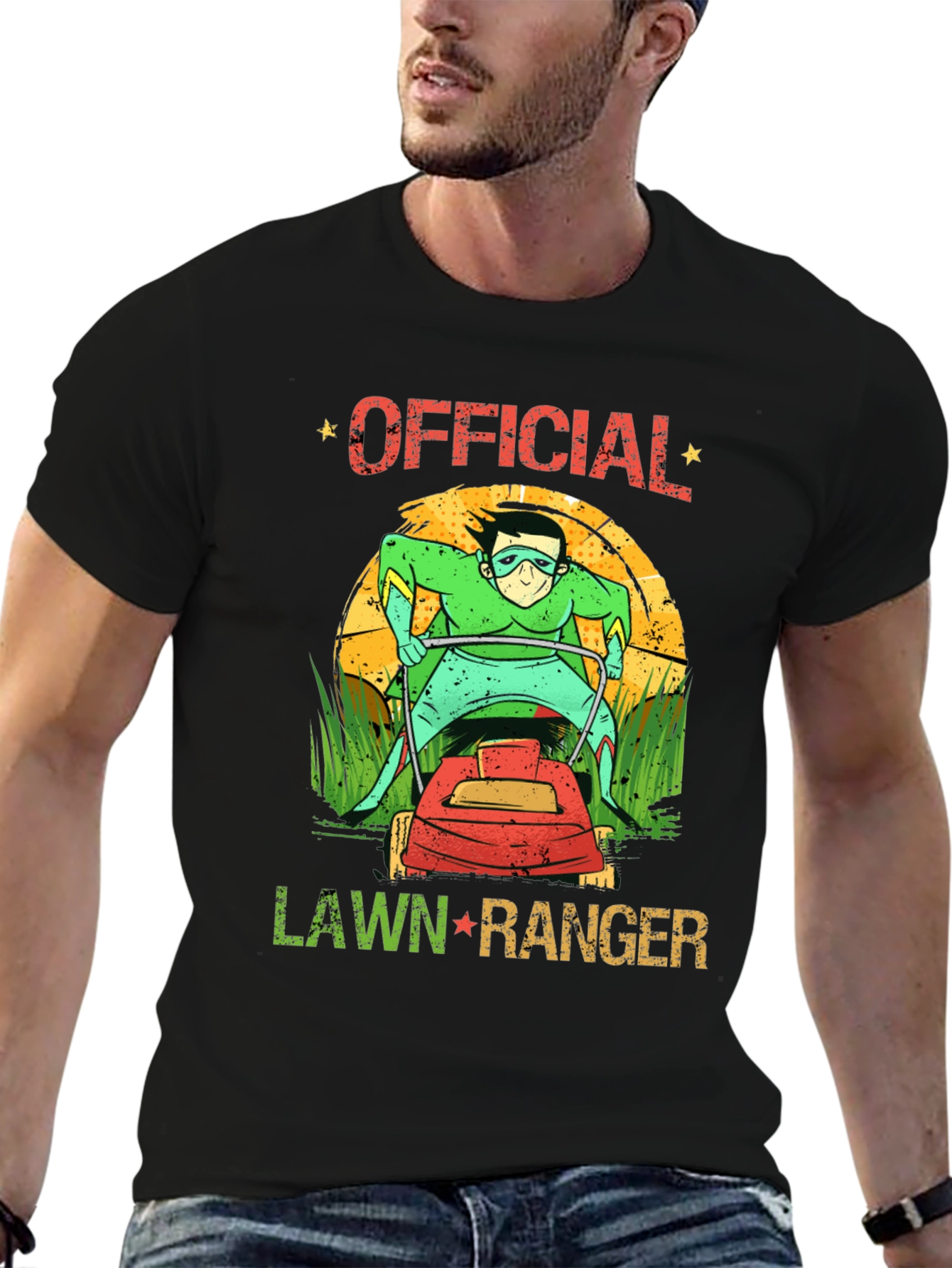 Black Official Lawn Ranger Graphic T-Shirt view 6